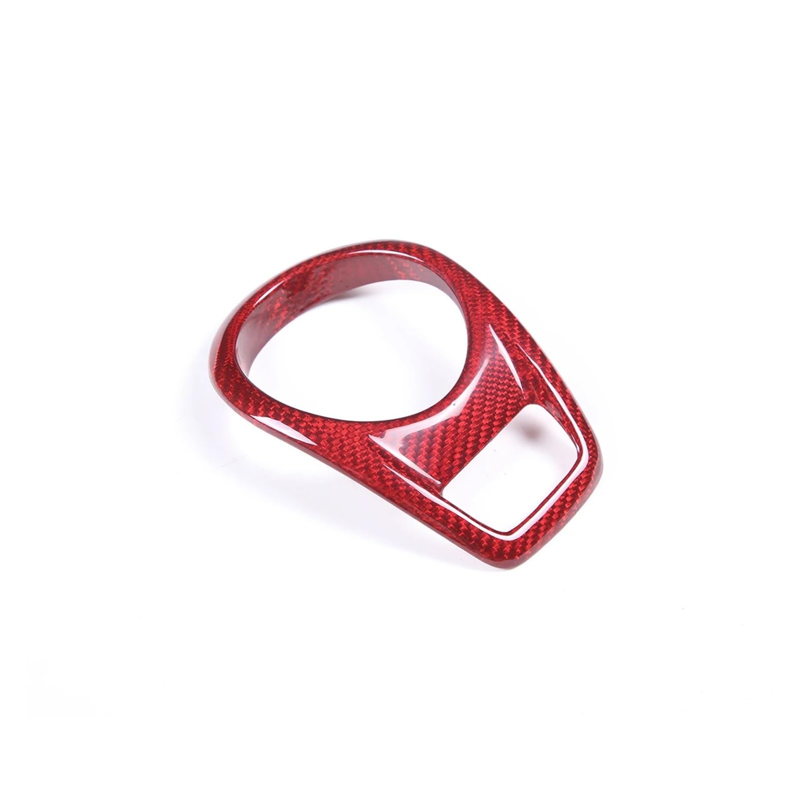 EOTCXJBX Dekorativer Aufkleber for die Abdeckung der Zentralsteuerungsuhr, kompatibel mit Porsche Boxster 2014–2015, Carbonfaser-Autoinnenausstattung(Red Carbon Fiber) von EOTCXJBX
