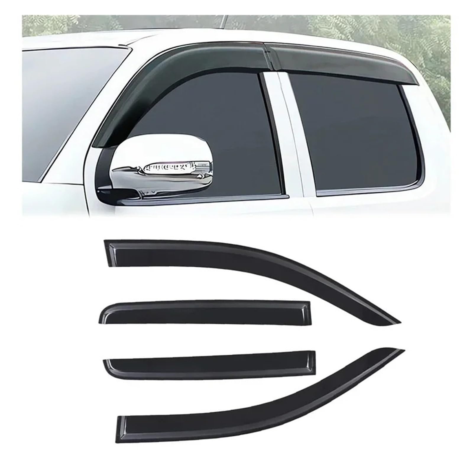 EOTCXJBX Fenster Regen Guards Vent Shades Kompatibel for Toyota Hilux 2005-2015 Seite Fenster Visiere EOTCXJBX Fenster Regen Guards Vent Shades Kompatibel for Toyota Hilux 2005-2015 Seite Fenster Visiere von EOTCXJBX