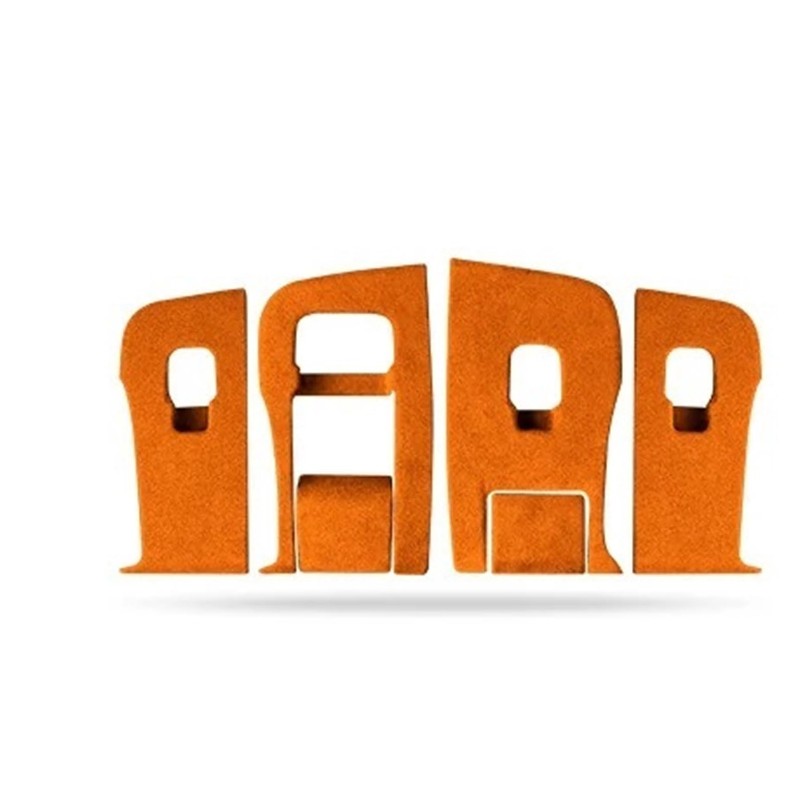 EOTCXJBX Fensterschalter-Knopf-Dekorationsrahmenabdeckung, kompatibel mit Tesla Model 3/Model Y, 4-teiliges Auto-Innenraum-Aufkleber-Zubehör(Orange-Model 3 Y) von EOTCXJBX