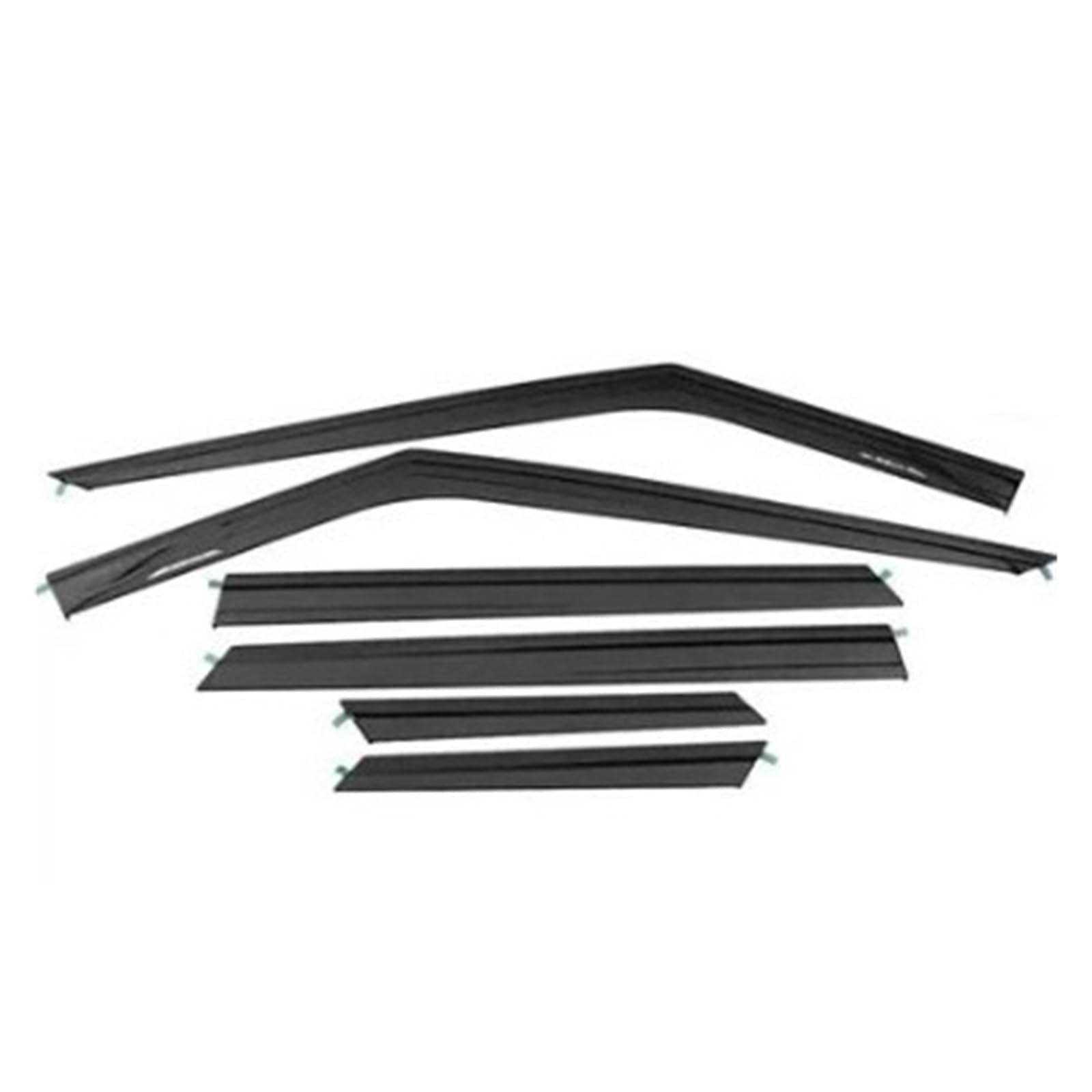EOTCXJBX Fenstervisier Sonne Regen Deflektor Schutz Kompatibel for Chery Jaecoo J7 2024 2025 Markisen Unterstände Auto Styling Außen Zubehör(6PCS Black) von EOTCXJBX
