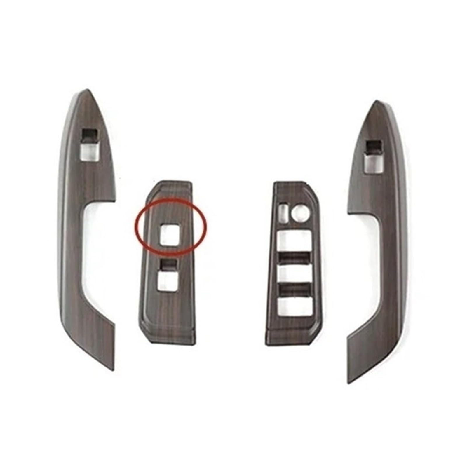 EOTCXJBX Getriebekopf-Türgriffrahmenverkleidung, kompatibel mit Land Cruiser LC300 2022 2023, Pfirsichholzmaserung, Autozubehör, Dekorationsaufkleber(Glass Lifting B) von EOTCXJBX