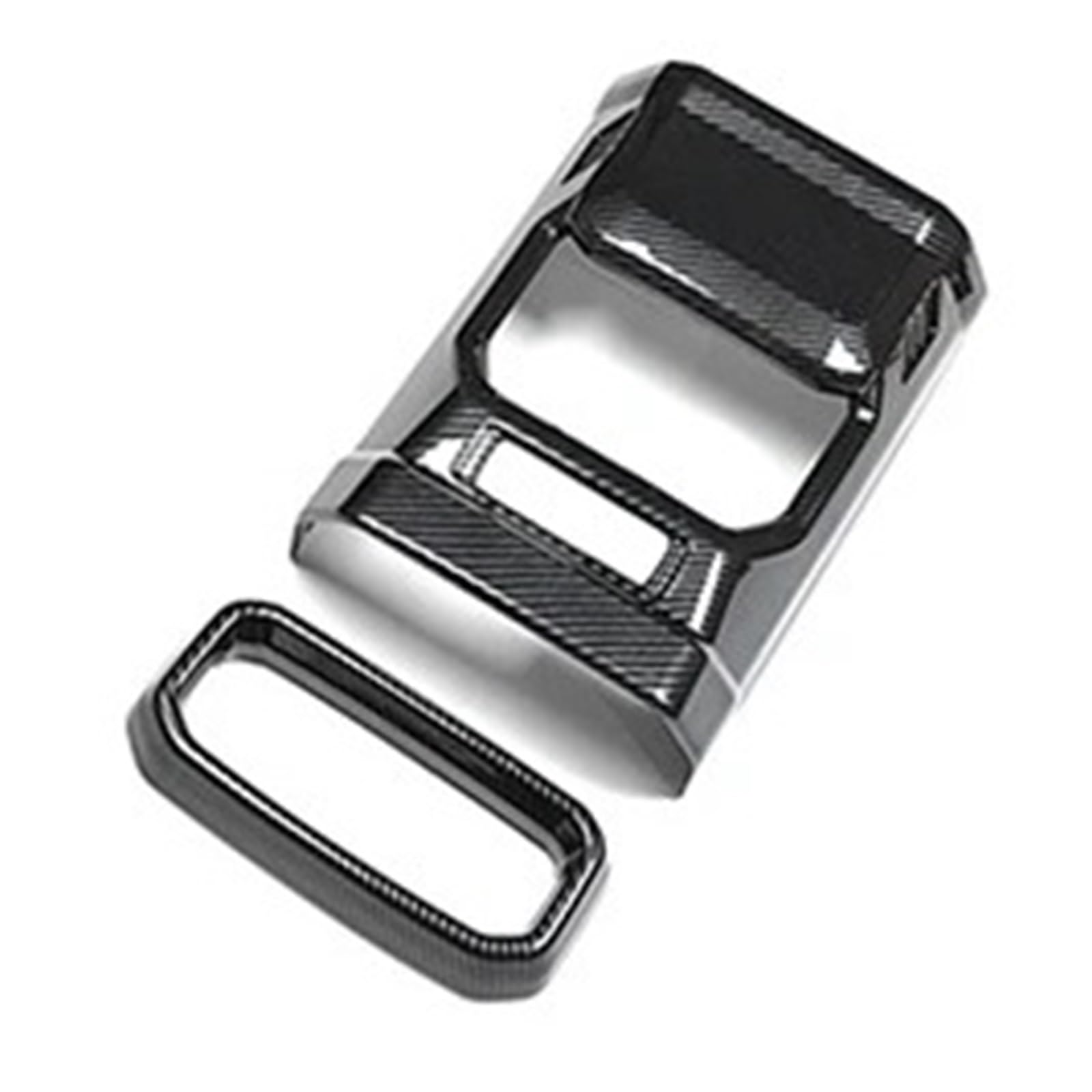 EOTCXJBX Handbremse Glasschalter Getriebe Panel Innen Patch Trim Rahmen Aufkleber Kompatibel for Chery Jetour Traveller T2 Carbon Fiber Gemusterten Zubehör(Rear Exhaust Vent) von EOTCXJBX