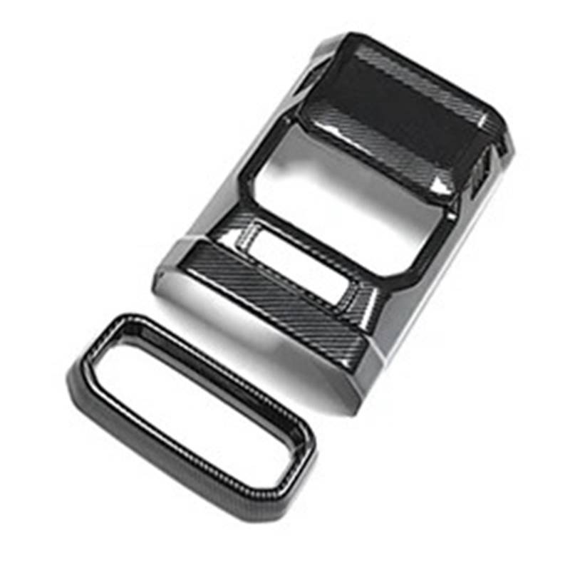 EOTCXJBX Handbremse Glasschalter Getriebe Panel Innen Patch Trim Rahmen Aufkleber Kompatibel for Chery Jetour Traveller T2 Carbon Fiber Gemusterten Zubehör(Rear Exhaust Vent) von EOTCXJBX