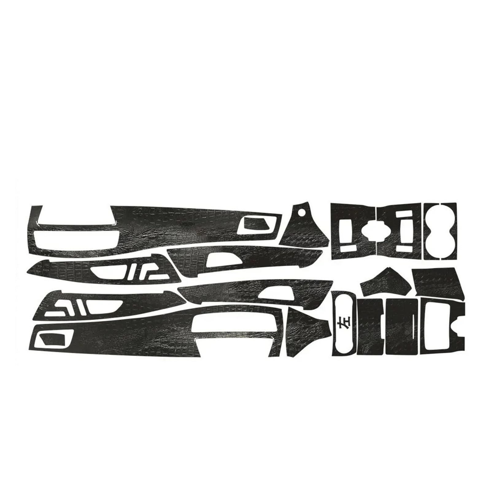 EOTCXJBX Innen Zentrale Bedienfeld Türgriff Carbon Faser Aufkleber Decals Kompatibel for Mercedes Benz CLS W218 2012-2017 Auto Styling Zubehör(Pattern,LHD) von EOTCXJBX