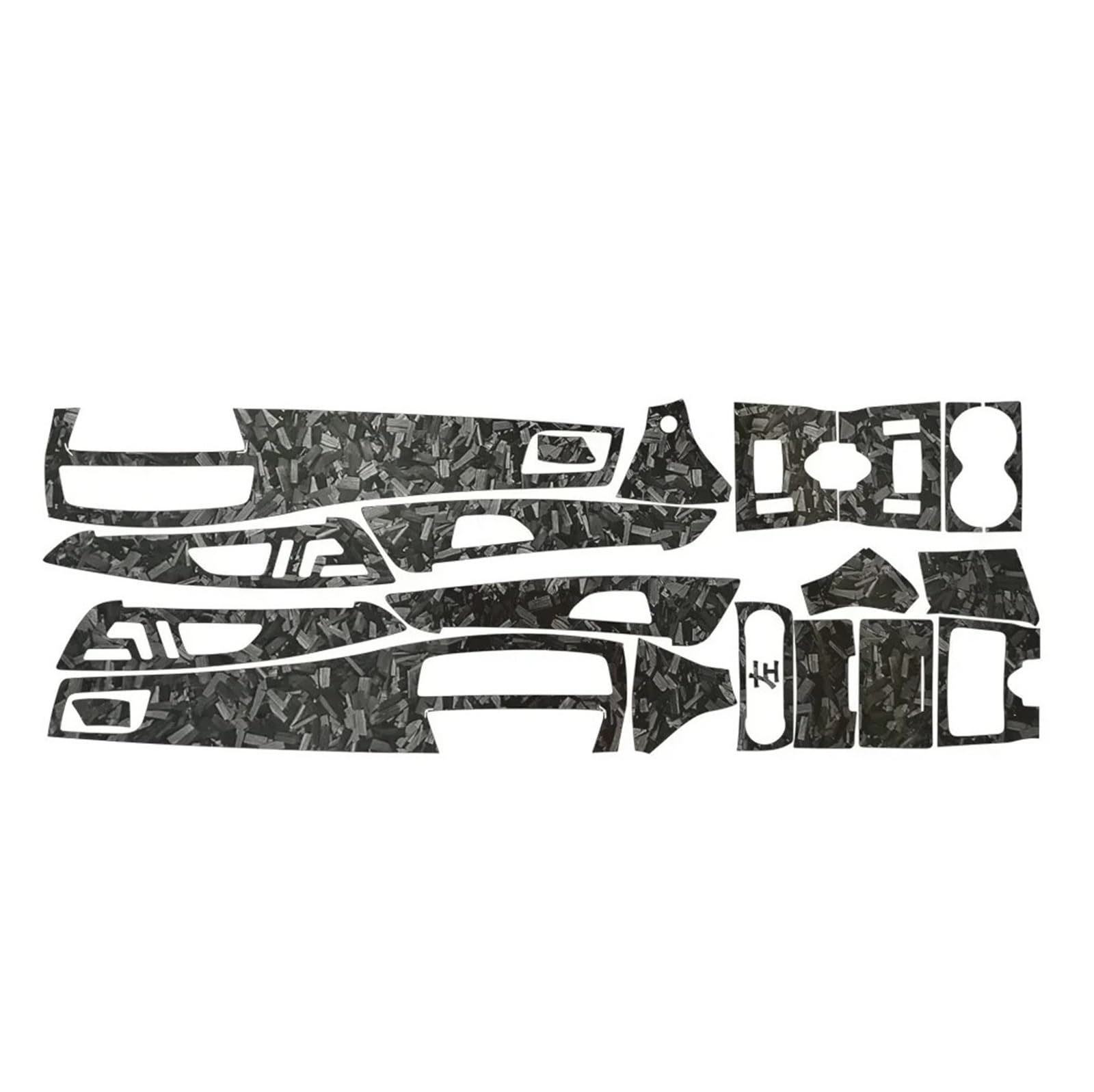 EOTCXJBX Innen Zentrale Bedienfeld Türgriff Carbon Faser Aufkleber Decals Kompatibel for Mercedes Benz CLS W218 2012-2017 Auto Styling Zubehör(Type 3,LHD) von EOTCXJBX