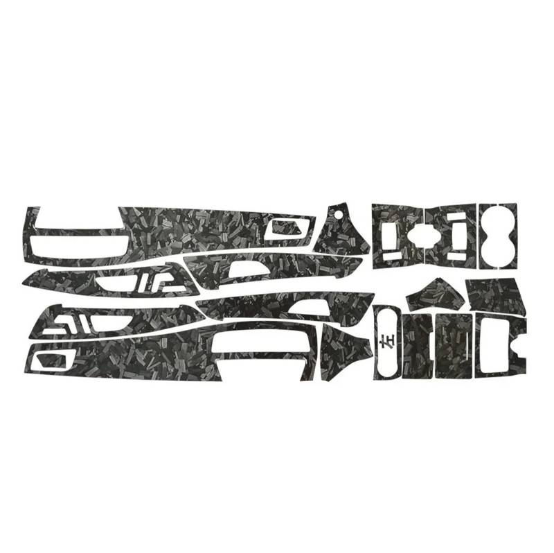 EOTCXJBX Innen Zentrale Bedienfeld Türgriff Carbon Faser Aufkleber Decals Kompatibel for Mercedes Benz CLS W218 2012-2017 Auto Styling Zubehör(Type 3,LHD) von EOTCXJBX