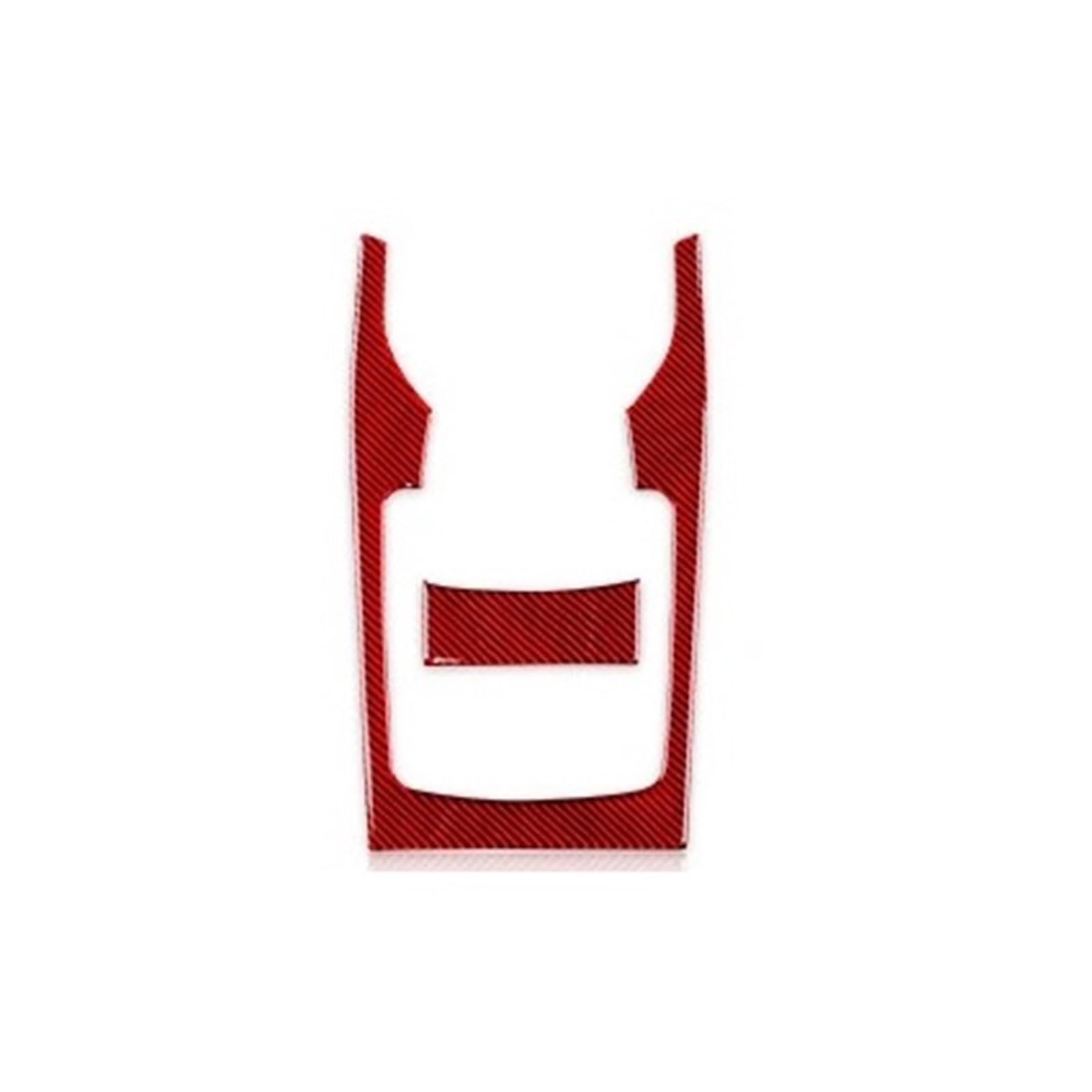 EOTCXJBX Innenaufkleber for die Schaltkonsole, kompatibel mit Subaru Impreza 2009 2010 2011, manuell, echte weiche Kohlefaser, Auto-Styling, Innenzubehör(Red) von EOTCXJBX