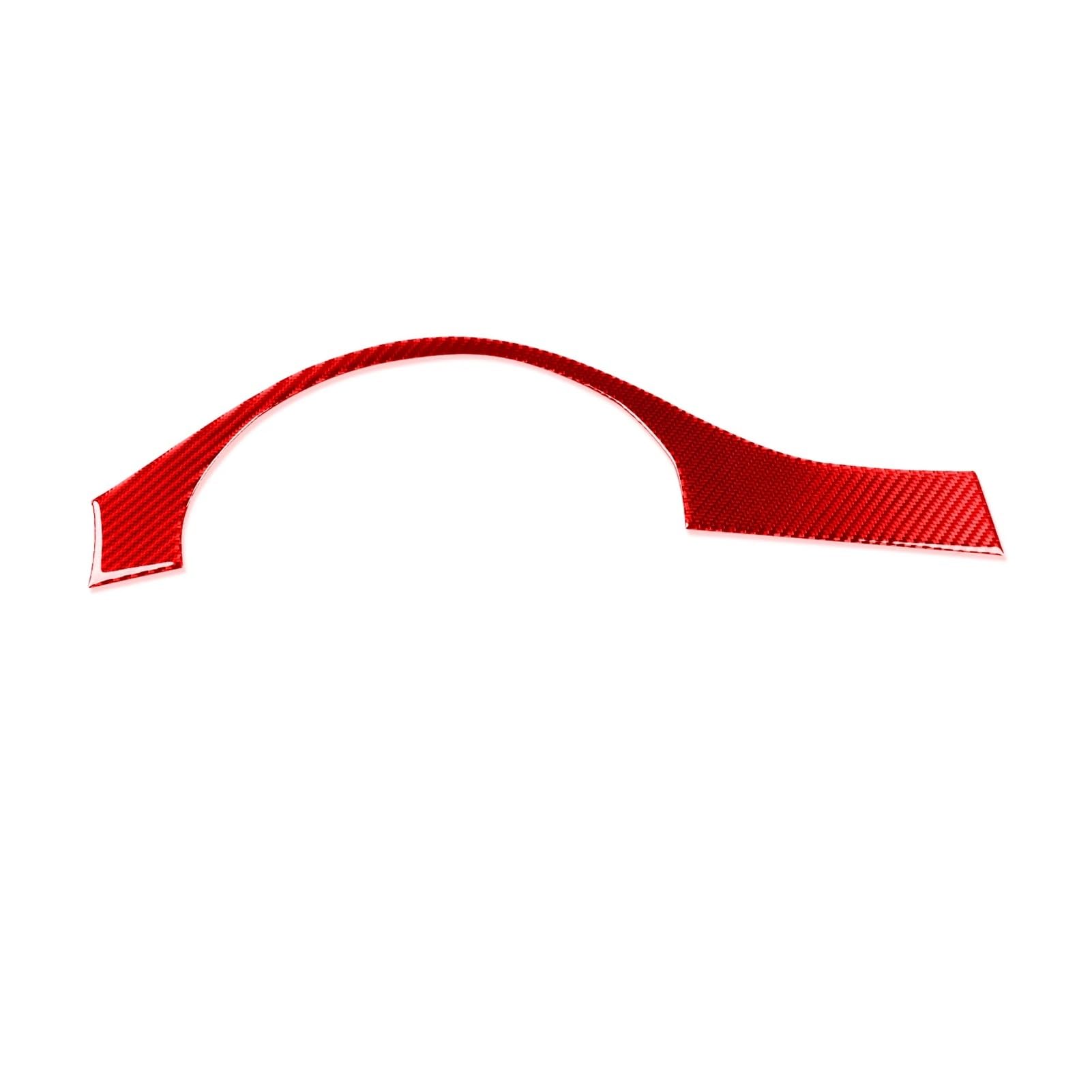 EOTCXJBX Instrumentenblende, Innenzubehör, Pianoschwarz, dekorativer Aufkleber, kompatibel mit BMW 3er E90 2005–2012, Carbonfaser, Auto-Styling, Innenzubehör(Red-RHD) von EOTCXJBX