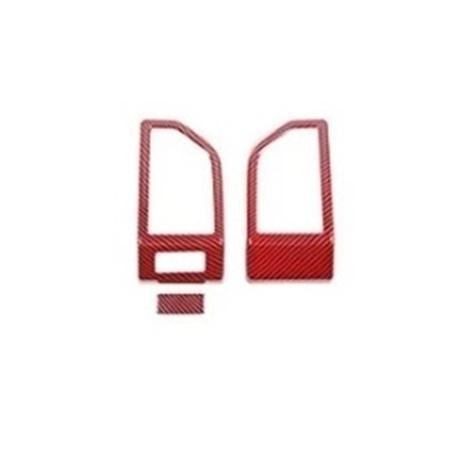 EOTCXJBX Komplettes Auto-Innenraum-Dekorationsaufkleber-Set, kompatibel mit F150 2015–2020, ABS, Rot, Kohlefaser, Auto-Styling, Innenzubehör(Air Outles Trim) von EOTCXJBX