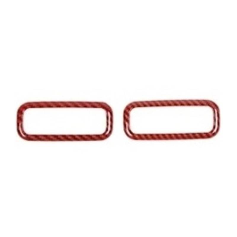 EOTCXJBX Komplettes Auto-Innenraum-Dekorationsaufkleber-Set, kompatibel mit F150 2015–2020, ABS, Rot, Kohlefaser, Auto-Styling, Innenzubehör(Reading Lamp Ring) von EOTCXJBX