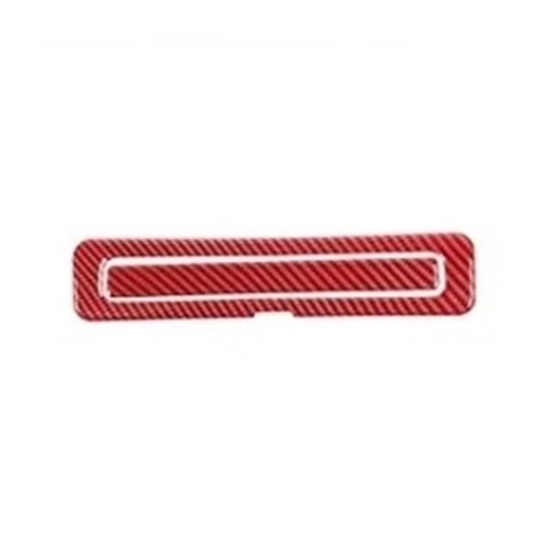 EOTCXJBX Komplettes Auto-Innenraum-Dekorationsaufkleber-Set, kompatibel mit F150 2015–2020, ABS, Rot, Kohlefaser, Auto-Styling, Innenzubehör(Rear Armrest Trim) von EOTCXJBX