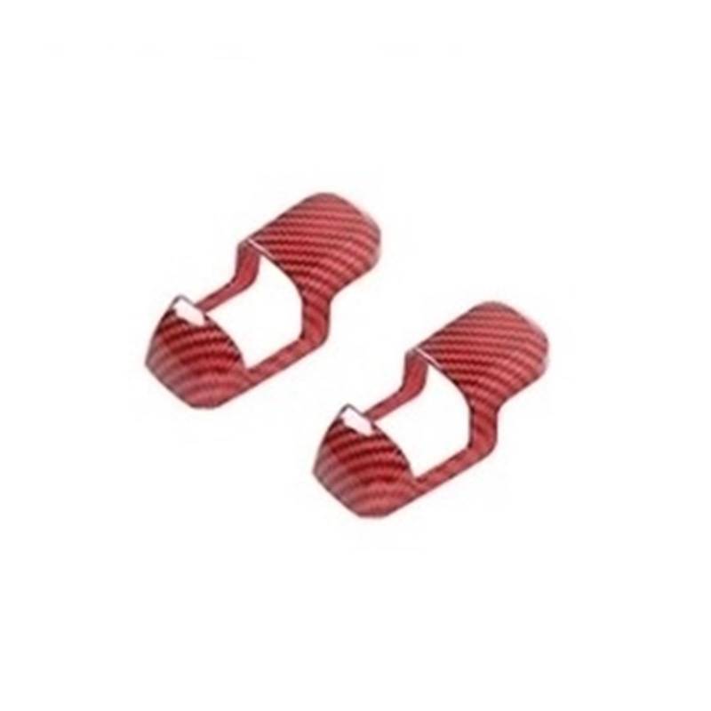 EOTCXJBX Komplettes Auto-Innenraum-Dekorationsaufkleber-Set, kompatibel mit F150 2015–2020, ABS, Rot, Kohlefaser, Auto-Styling, Innenzubehör(Seat Belt Cover) von EOTCXJBX