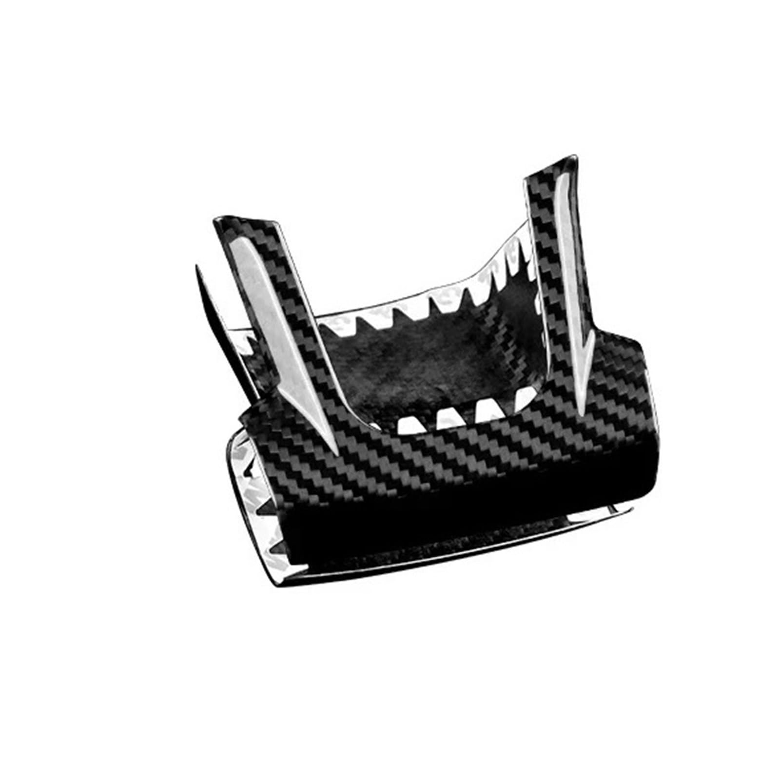EOTCXJBX Mittelkonsolen-Aufkleber-Set, kompatibel mit FIAT 500 Abarth 595 695 2008–2023, echte Hartkohlefaser, Auto-Innenaufkleber, Zubehör(Bottom Frame Black) von EOTCXJBX