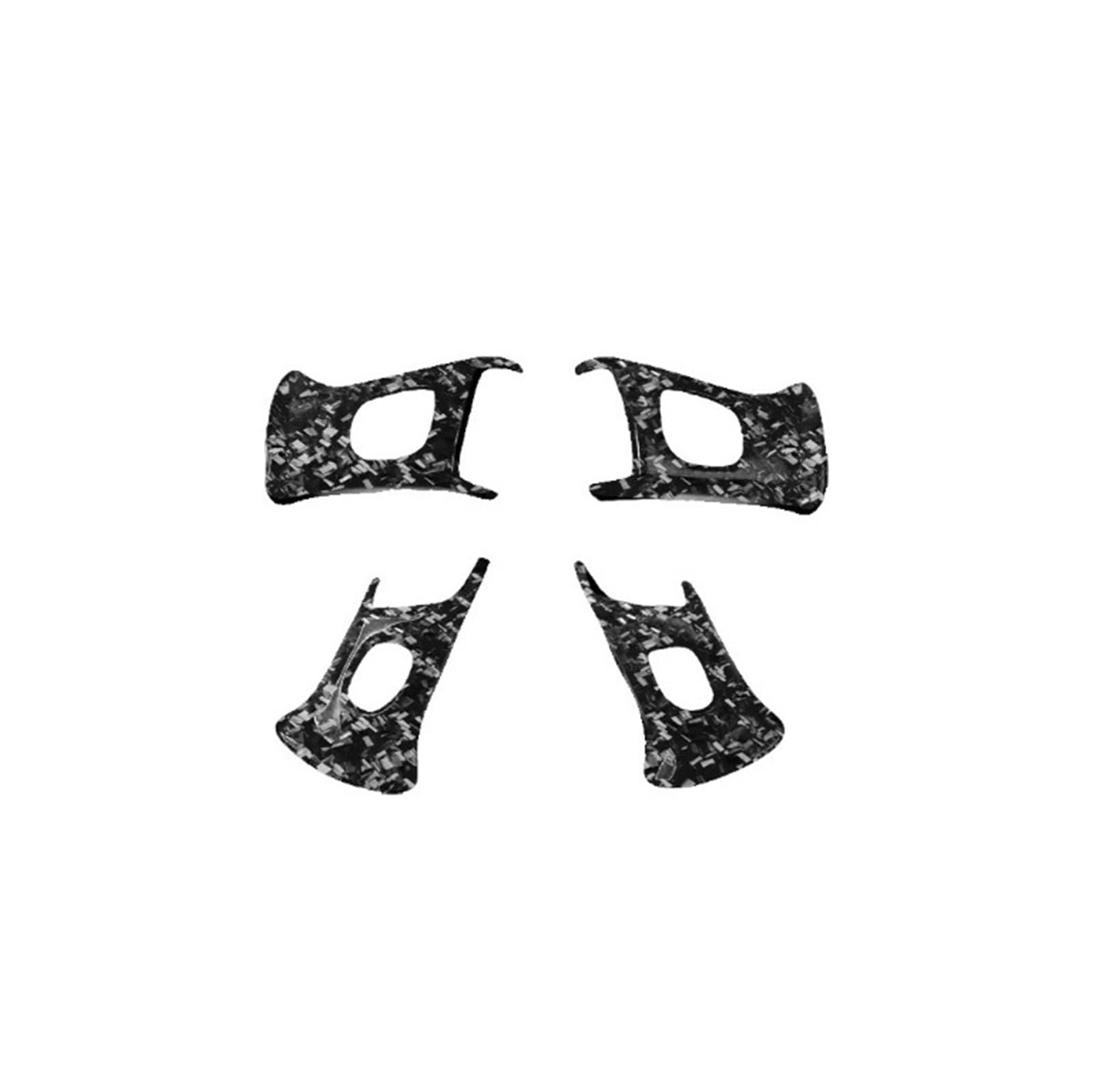 EOTCXJBX Modifikation der Lenkradtastenabdeckung, kompatibel mit GMC Envoy 2002–2009, echte trockene Kohlefaser, Auto-Innenausstattung, dekorative Aufkleber(Forged Carbon A) von EOTCXJBX