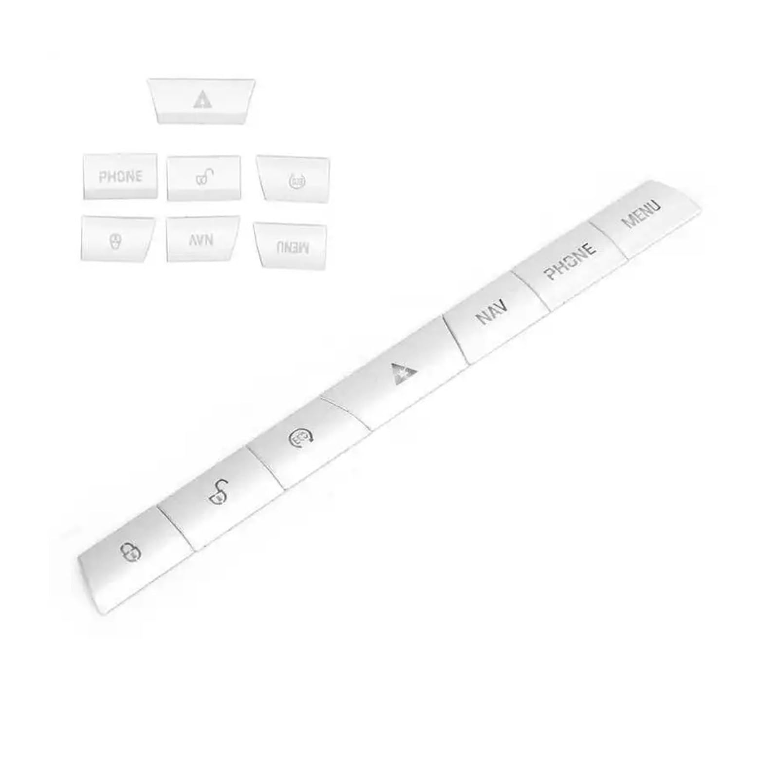 EOTCXJBX Multimedia-Panel-Tastenabdeckungsaufkleber, kompatibel mit XF 2012 2013 2014 2015, 7-teilig, silbernes Auto-Innenzubehör aus Aluminiumlegierung EOTCXJBX Multimedia-Panel-Tastenabdeckungsaufkleber, kompatibel mit XF 2012 2013 2014 2015, 7-teilig, silbernes Auto-Innenzubehör aus Aluminiumlegierung von EOTCXJBX