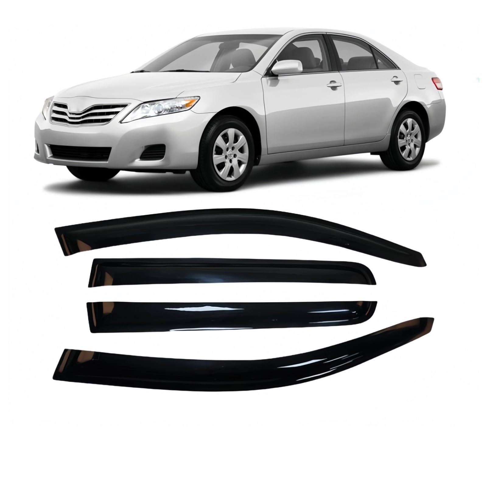 EOTCXJBX Seitenfenster-Visier, Sonne, Regenabweiser, kompatibel mit Toyota Camry Sedan 2007–2011, Markisen, Unterstände, Selbstklebende Abdeckung, Verkleidung, Auto-Styling EOTCXJBX Seitenfenster-Visier, Sonne, Regenabweiser, kompatibel mit Toyota Camry Sedan 2007–2011, Markisen, Unterstände, Selbstklebende Abdeckung, Verkleidung, Auto-Styling von EOTCXJBX