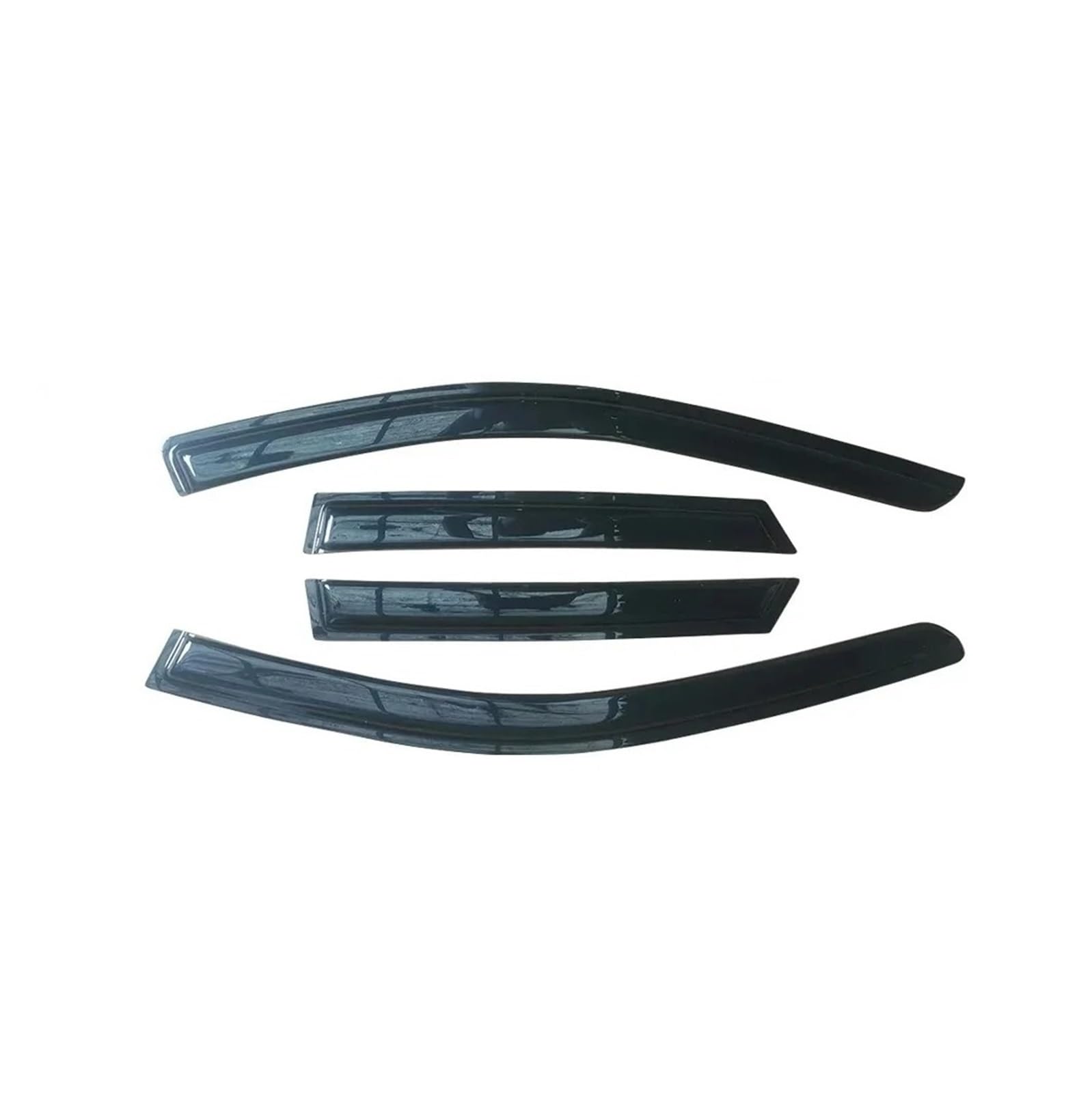 EOTCXJBX Seitenfenster-Windabweiser, kompatibel mit Audi A3 8P 8V 2004–2019, schwarzer Regenschutz, Fenster-Lüftungsblenden, dunkler Rauch, Ventvisor, Autozubehör(TYPE4) von EOTCXJBX