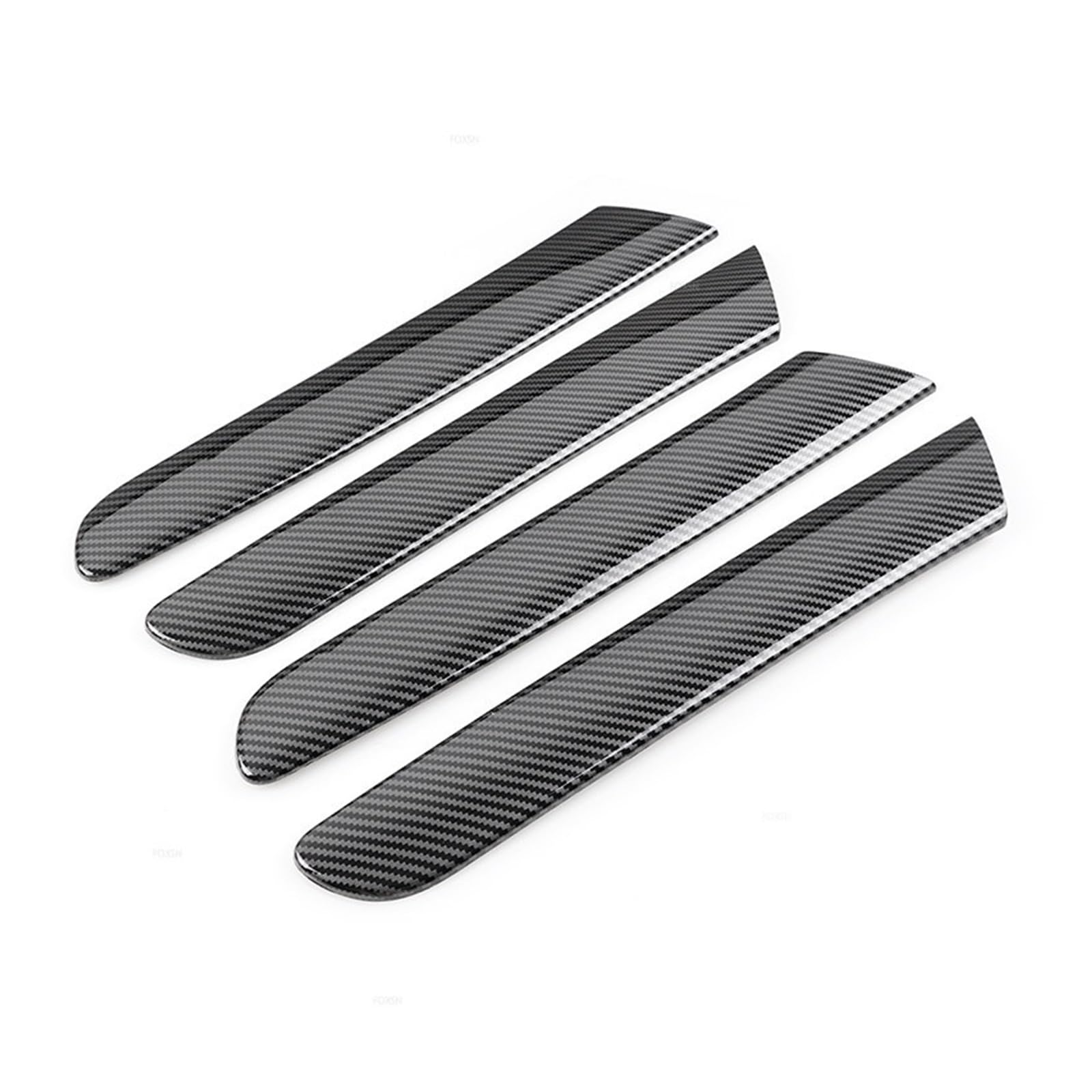 EOTCXJBX Tür-/Fensterverkleidungsstreifen, Abdeckungsverkleidung, kompatibel mit VW Golf 6 MK6 2008–2013, 4 Stück, ABS-Kohlefaser, Auto-Innenaufkleber, Zubehör von EOTCXJBX
