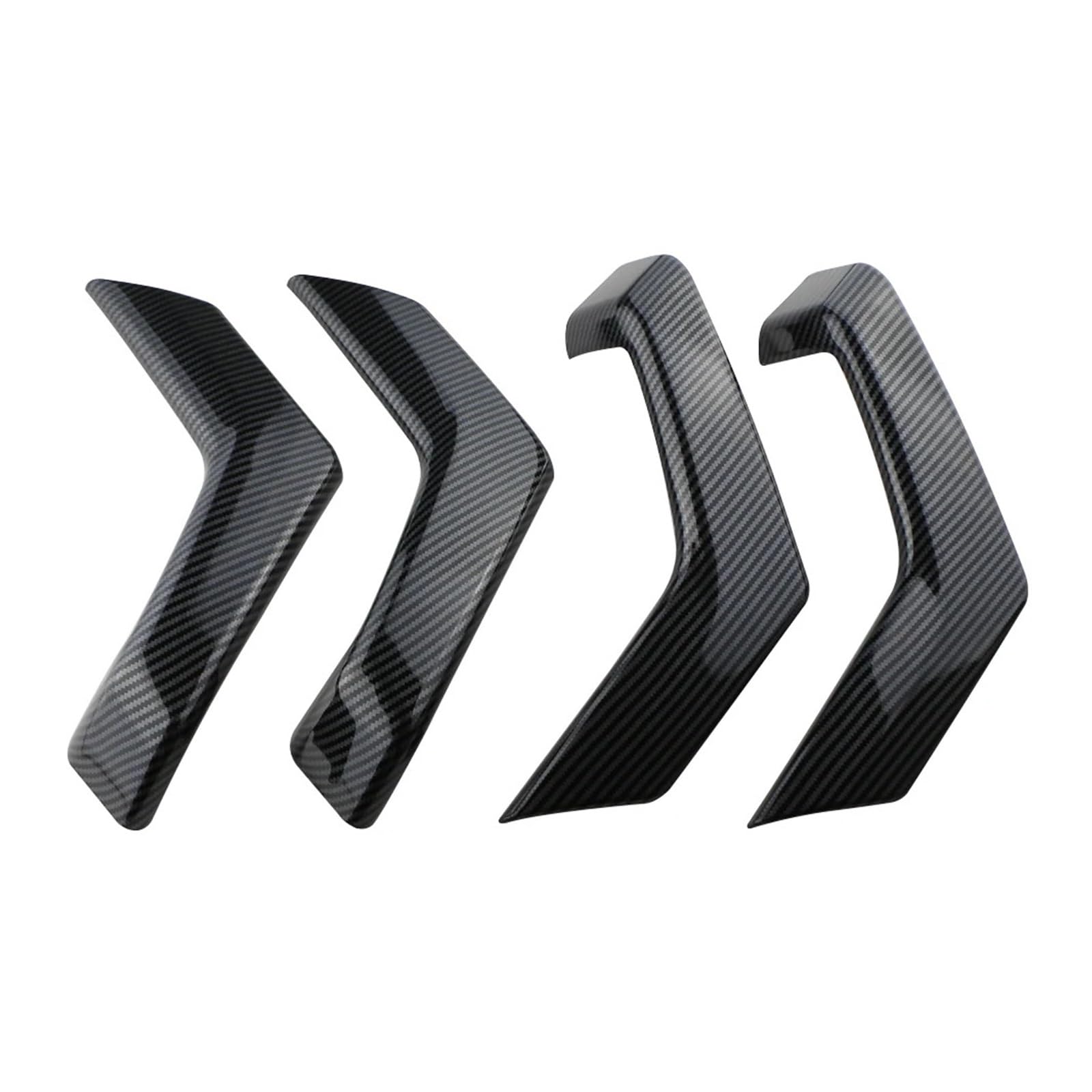 EOTCXJBX Tür-Armlehnenverkleidung, Aufkleber, Verkleidung, kompatibel mit VW Troc T-ROC 2018–023, 4-teilig, ABS, Auto-Styling, Innenausstattung(Carbon Fiber Black) von EOTCXJBX