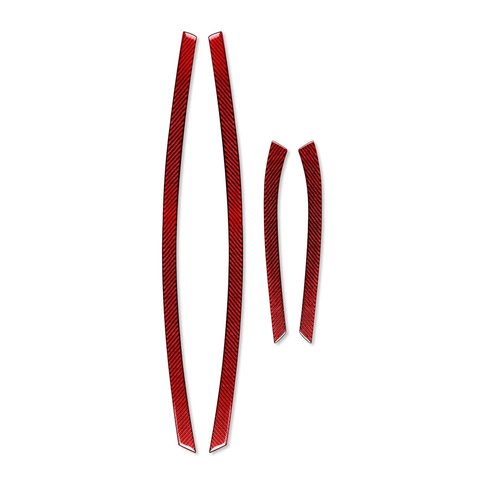 EOTCXJBX Türinnenarmlehnenverkleidung, Zierleisten, Innenausstattung, kompatibel mit BMW 3er E90 2006–2008, Kohlefaser, Autozubehör, Dekorationsaufkleber(Red) von EOTCXJBX