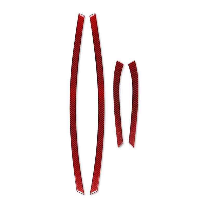 EOTCXJBX Türinnenarmlehnenverkleidung, Zierleisten, Innenausstattung, kompatibel mit BMW 3er E90 2006–2008, Kohlefaser, Autozubehör, Dekorationsaufkleber(Red) von EOTCXJBX