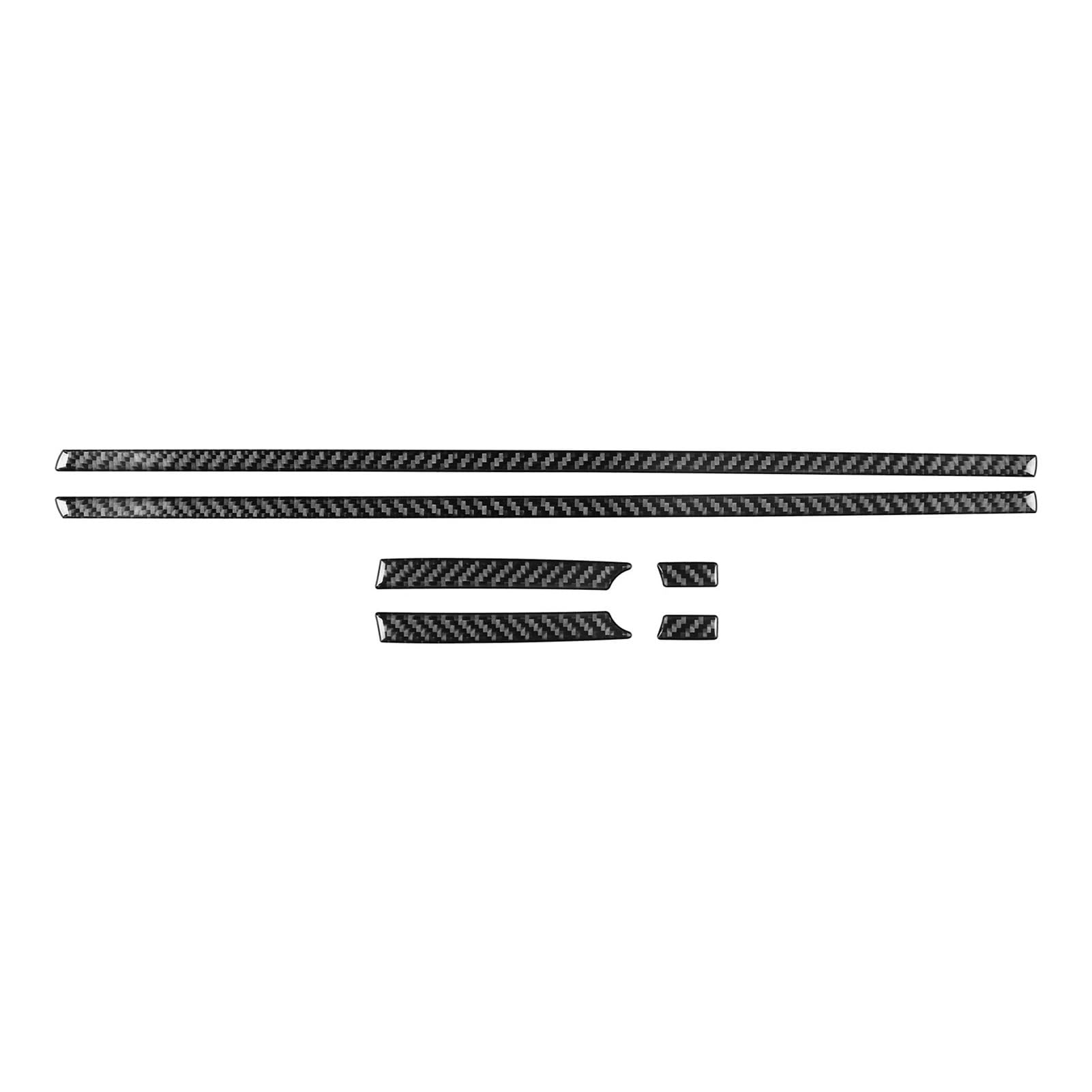 EOTCXJBX Türleiste, dekorative Zierleiste vorne, Innenabdeckung, kompatibel mit Toyota Camry XV50‌ 7. 2012–2014, Carbonfaser-Autoinnenaufkleber, Zubehör(Black Carbon Fiber) von EOTCXJBX