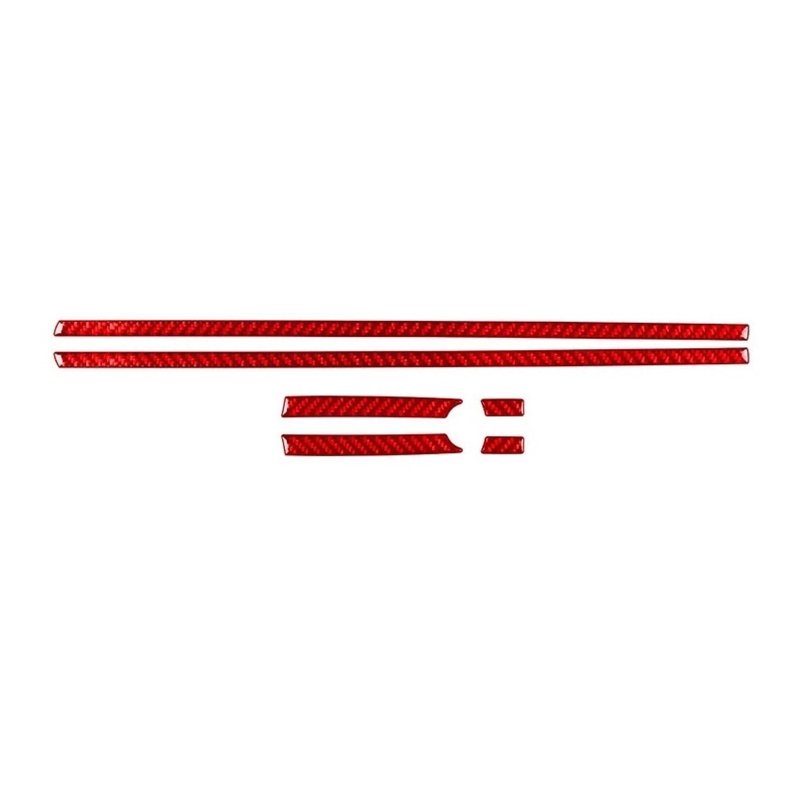 EOTCXJBX Türleiste, dekorative Zierleiste vorne, Innenabdeckung, kompatibel mit Toyota Camry XV50‌ 7. 2012–2014, Carbonfaser-Autoinnenaufkleber, Zubehör(Red Carbon Fiber) von EOTCXJBX
