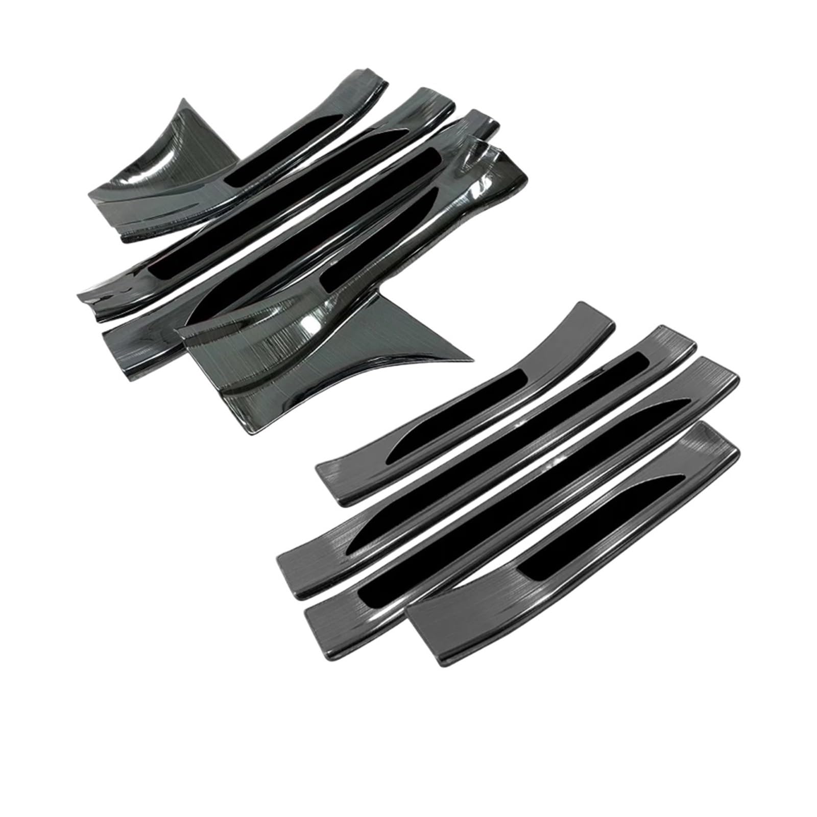 EOTCXJBX Türschweller-Abnutzungsschutz-Abdeckung, Zieraufkleber, kompatibel mit Toyota RAV4 XA50 2019–2024, Edelstahl, Auto-Styling, Innenausstattung(Black 8PCS) von EOTCXJBX