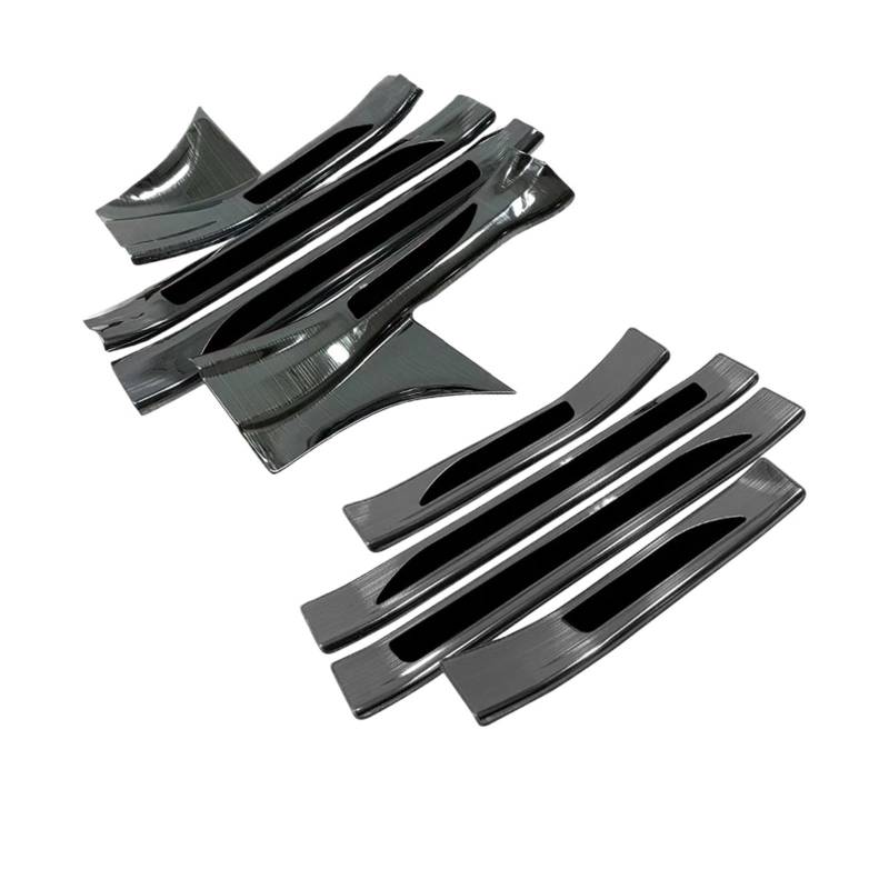 EOTCXJBX Türschweller-Abnutzungsschutz-Abdeckung, Zieraufkleber, kompatibel mit Toyota RAV4 XA50 2019–2024, Edelstahl, Auto-Styling, Innenausstattung(Black 8PCS) von EOTCXJBX