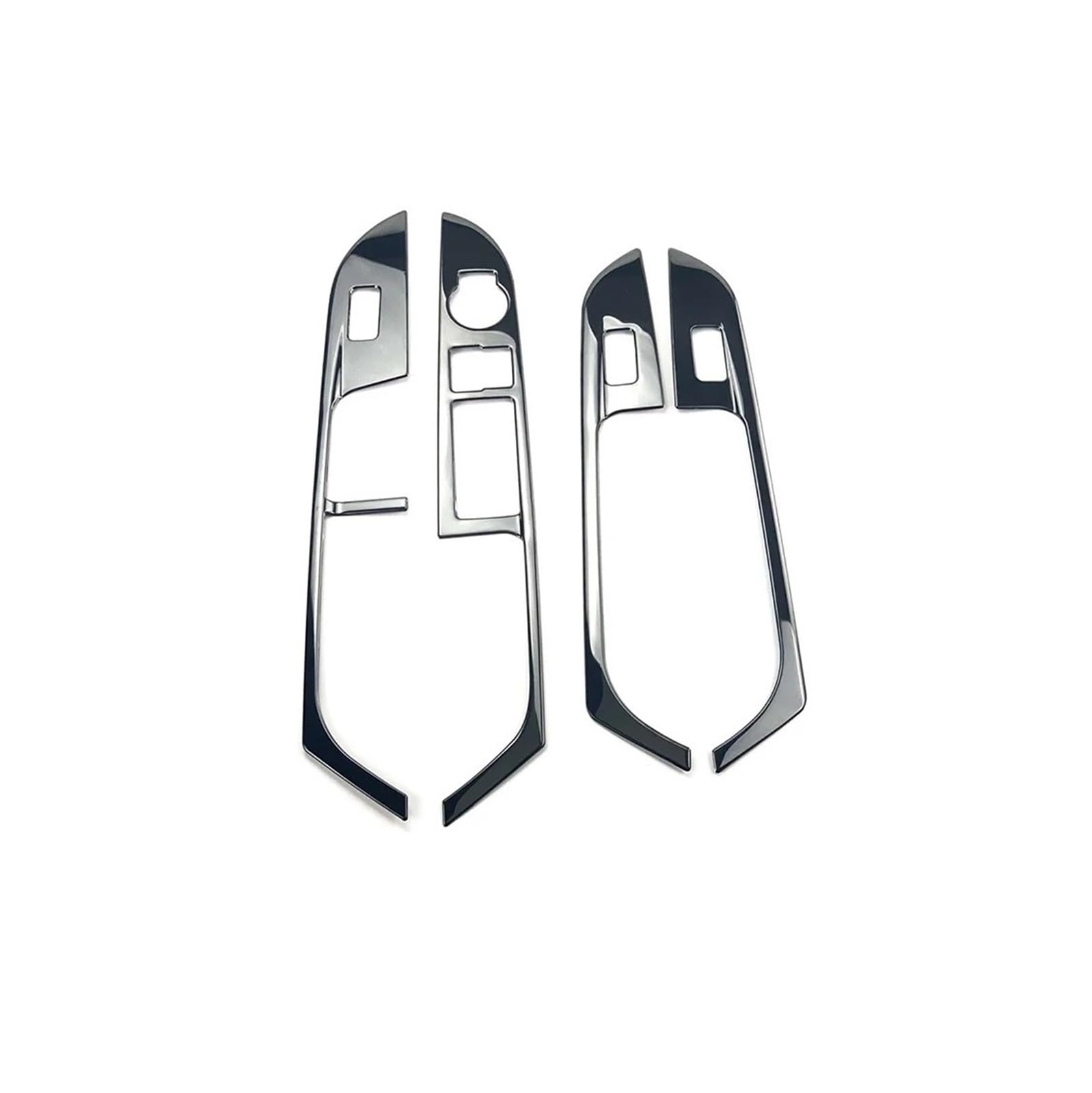 EOTCXJBX Türverkleidung Armlehne Griff Aufkleber Auto Zubehör Fall Kompatibel for KIA Rio K2 2012-2016 Edelstahl Auto Innen Aufkleber Zubehör(Lift Panel Black 4pc) von EOTCXJBX