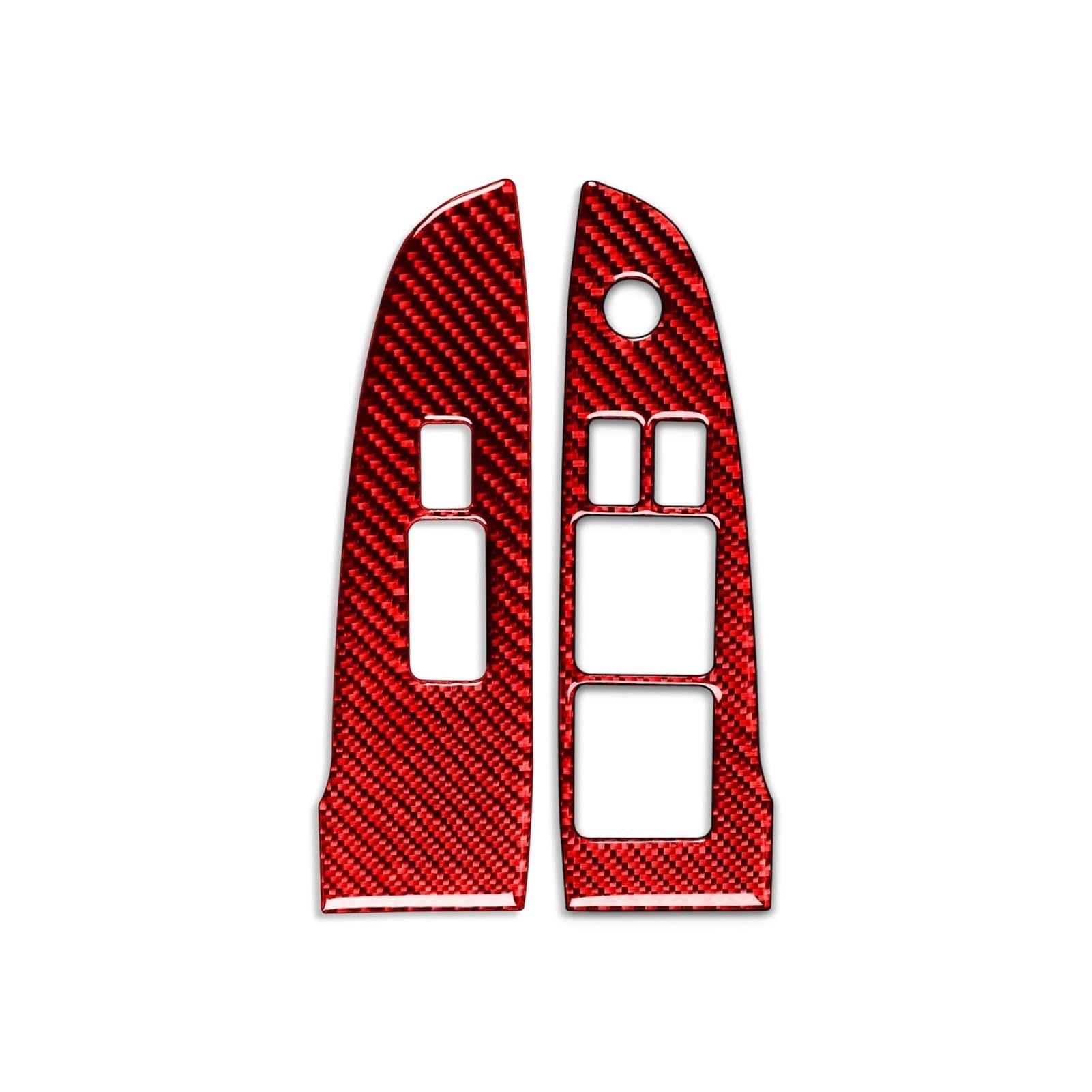 EOTCXJBX Zierabdeckung for das Bedienfeld des Fensterhebers, kompatibel mit Infiniti G37 2010–2013, kompatibel mit Q60 2014–2015, Aufkleber for Autoinnenausstattung aus Echtkohlefaser(Type 4) von EOTCXJBX