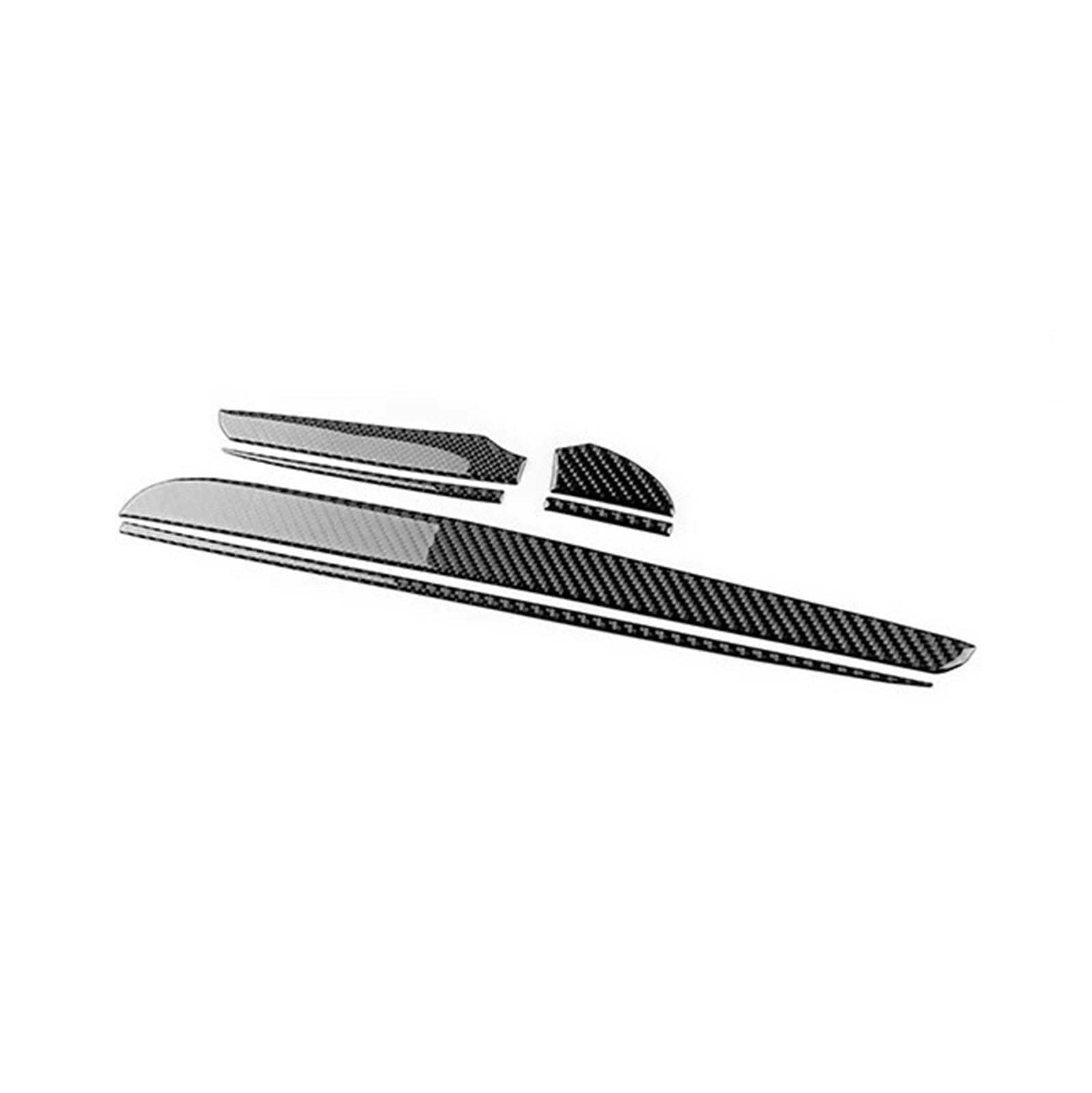 EOTCXJBX Zierleiste for Fahrer, Beifahrer und Copilot, kompatibel mit Chrysler 300 300C 2011 2012 2013 2014 LHD RHD, echte weiche Kohlefaser, Auto-Innenraumaufkleber, Zubehör(for LHD Black Carbon.) von EOTCXJBX