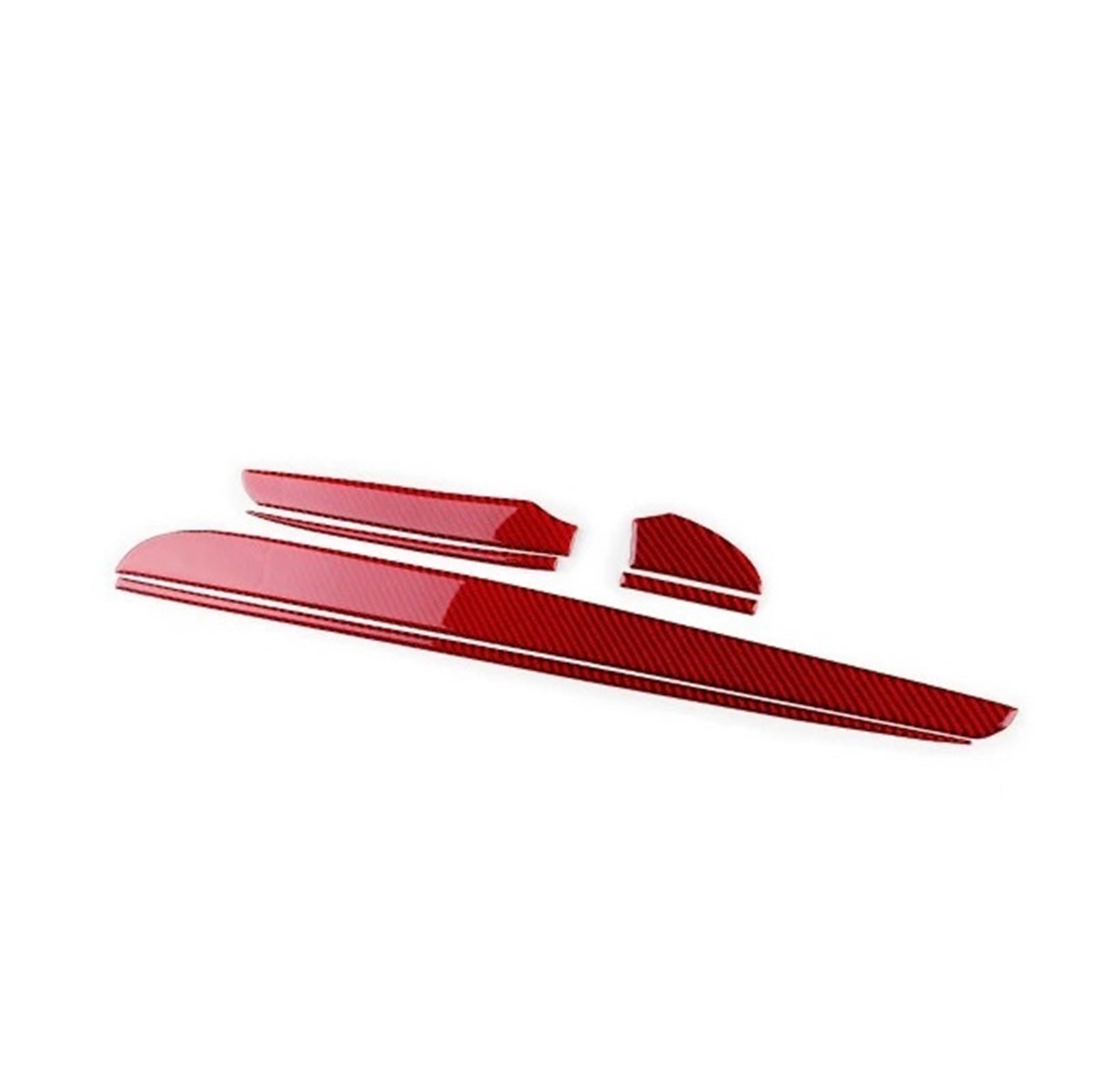 EOTCXJBX Zierleiste for Fahrer, Beifahrer und Copilot, kompatibel mit Chrysler 300 300C 2011 2012 2013 2014 LHD RHD, echte weiche Kohlefaser, Auto-Innenraumaufkleber, Zubehör(for LHD Red Carbon.) von EOTCXJBX