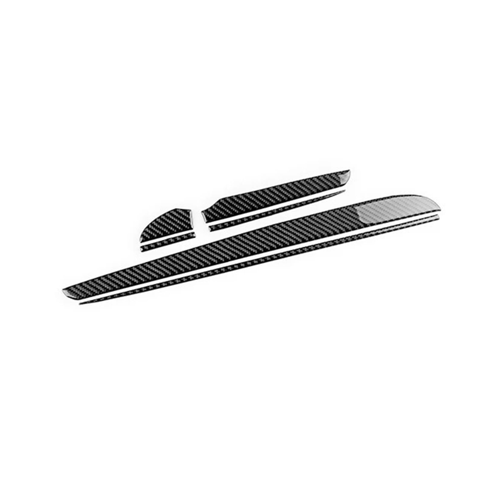 EOTCXJBX Zierleiste for Fahrer, Beifahrer und Copilot, kompatibel mit Chrysler 300 300C 2011 2012 2013 2014 LHD RHD, echte weiche Kohlefaser, Auto-Innenraumaufkleber, Zubehör(for RHD Black Carbon.) von EOTCXJBX