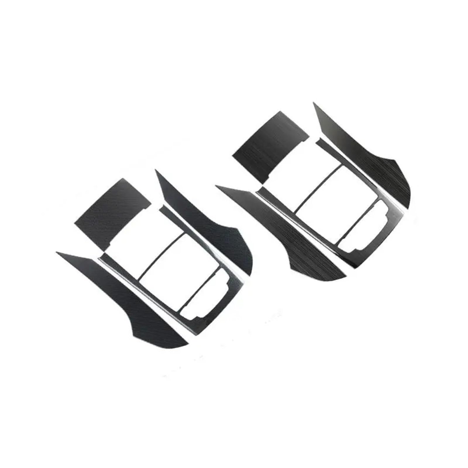 EOTCXJBX Zierleiste for den Schalthebelrahmen der Mittelkonsole, kompatibel mit Audi A6 C7 2012–2018, Karbonfaserstruktur/schwarz gebürstetes Auto-Styling, Innenausstattung(Black Brushed) von EOTCXJBX