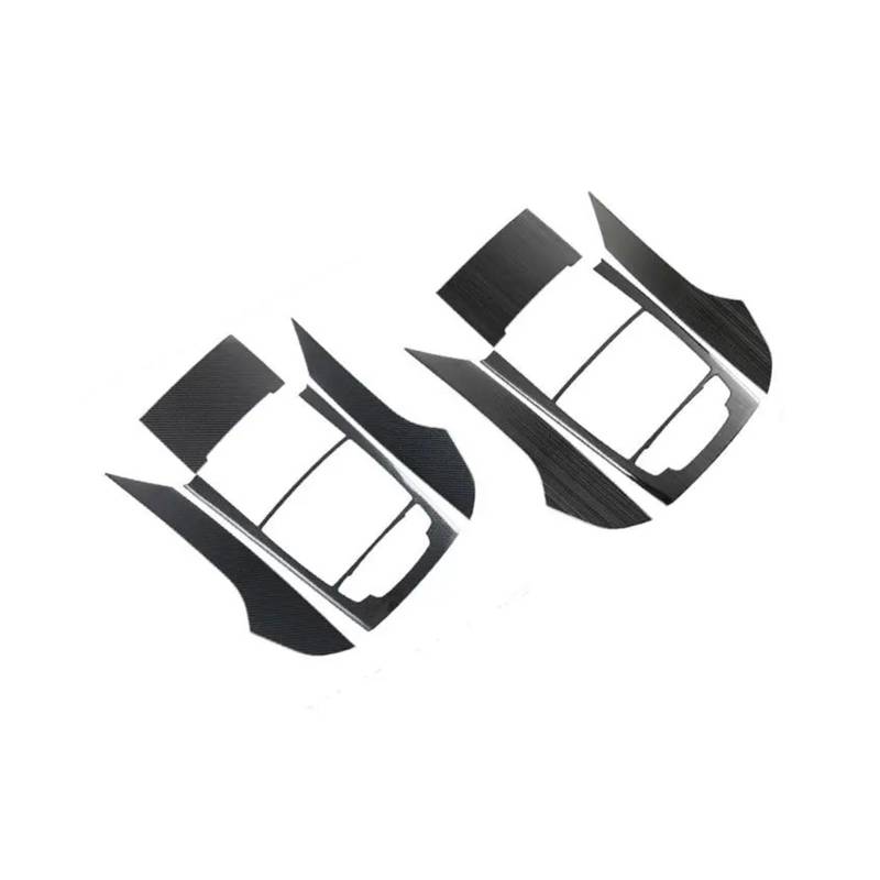 EOTCXJBX Zierleiste for den Schalthebelrahmen der Mittelkonsole, kompatibel mit Audi A6 C7 2012–2018, Karbonfaserstruktur/schwarz gebürstetes Auto-Styling, Innenausstattung(Black Brushed) von EOTCXJBX