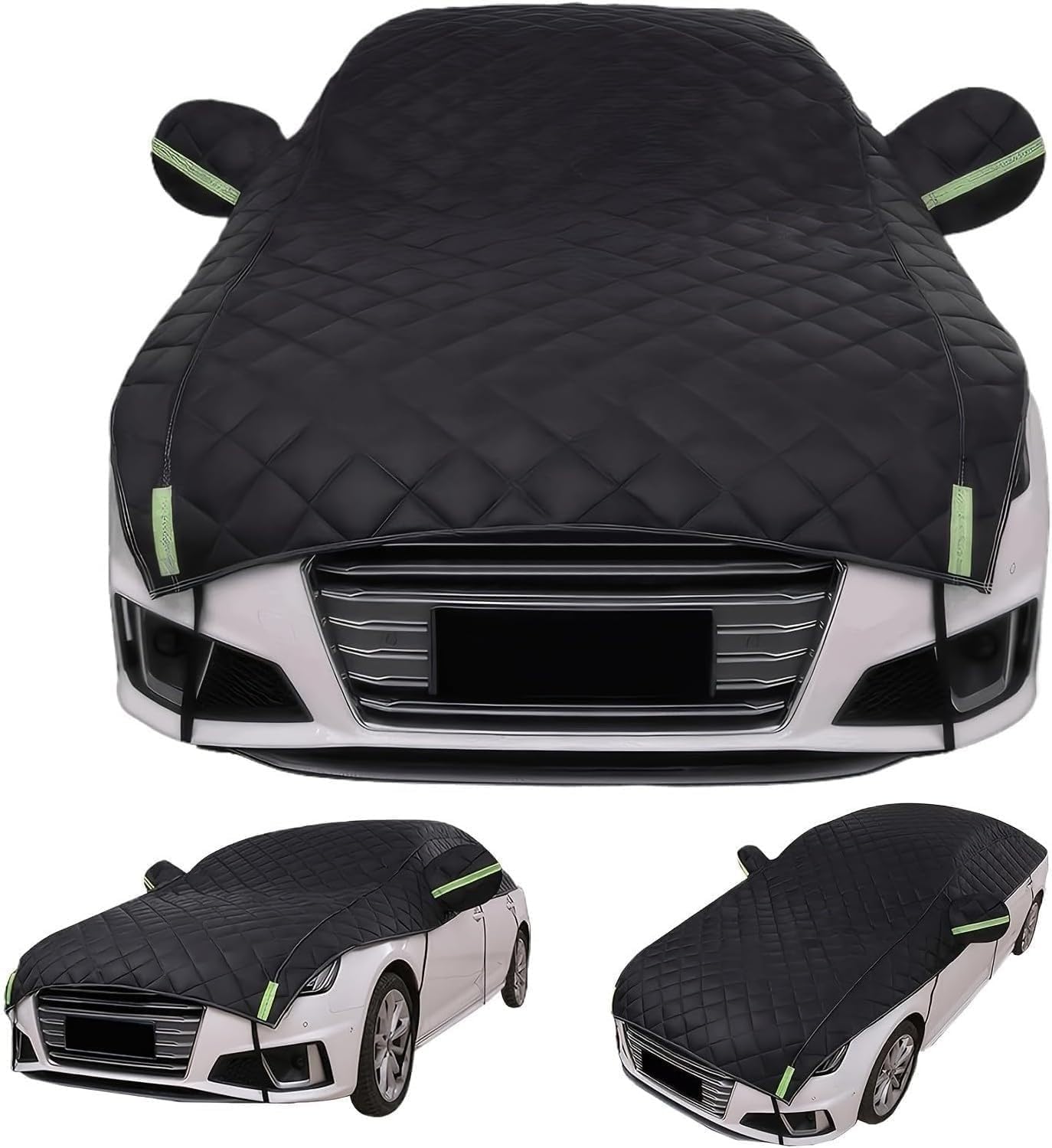 Hagelschutz-Autoabdeckung, gepolsterte Autoabdeckung for Hagelschutz for SUV/Limousine/Schrägheck (weiß, Limousine)(Black,Hatchback) von EPASHA