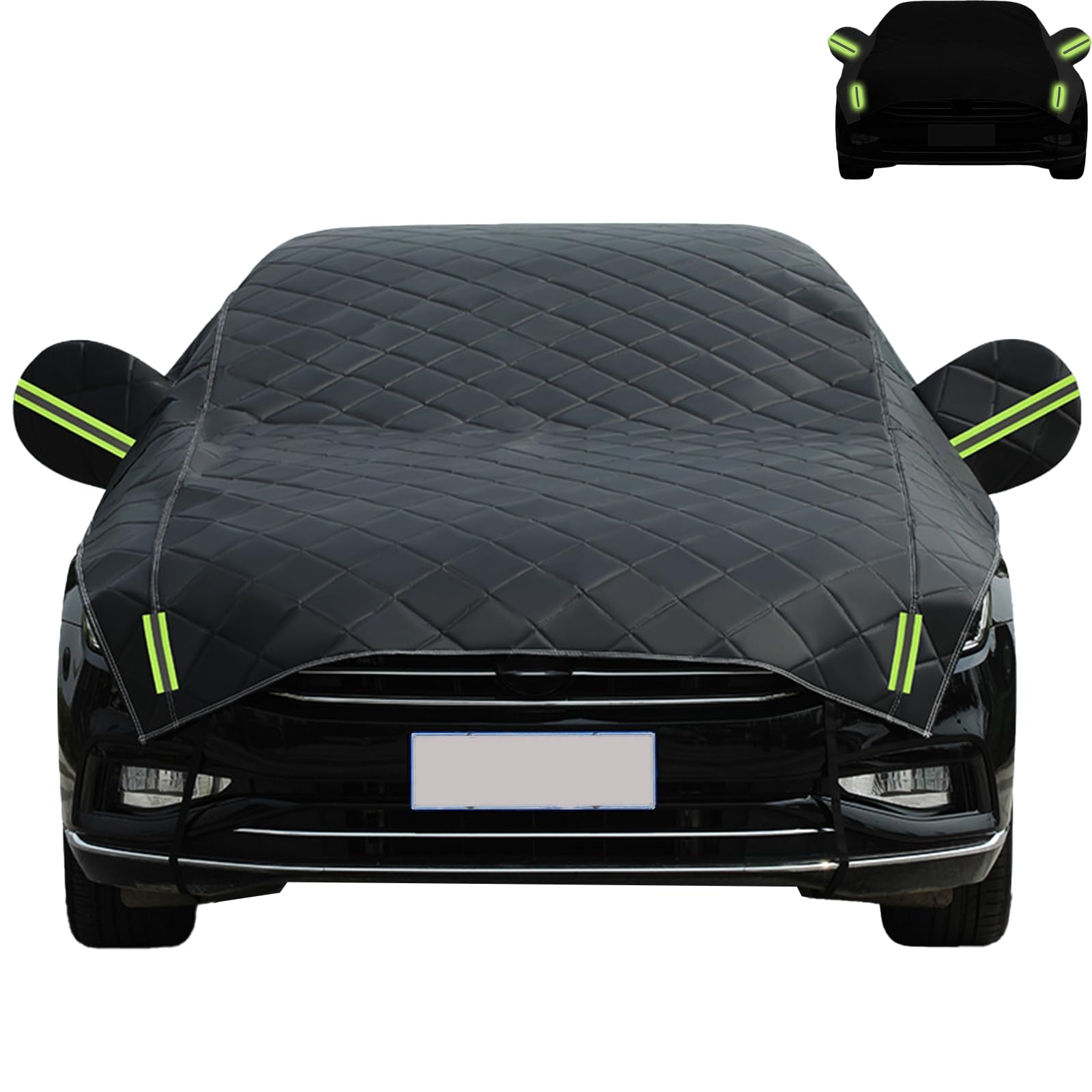 Hail Protector Car Cover,5-Layer Padded Anti-Hail Car Cover, Heavy Duty Waterproof SUV/Sedan Protector with Reflective Strips, Universal Fit for All Weather(Sedan) von EPASHA
