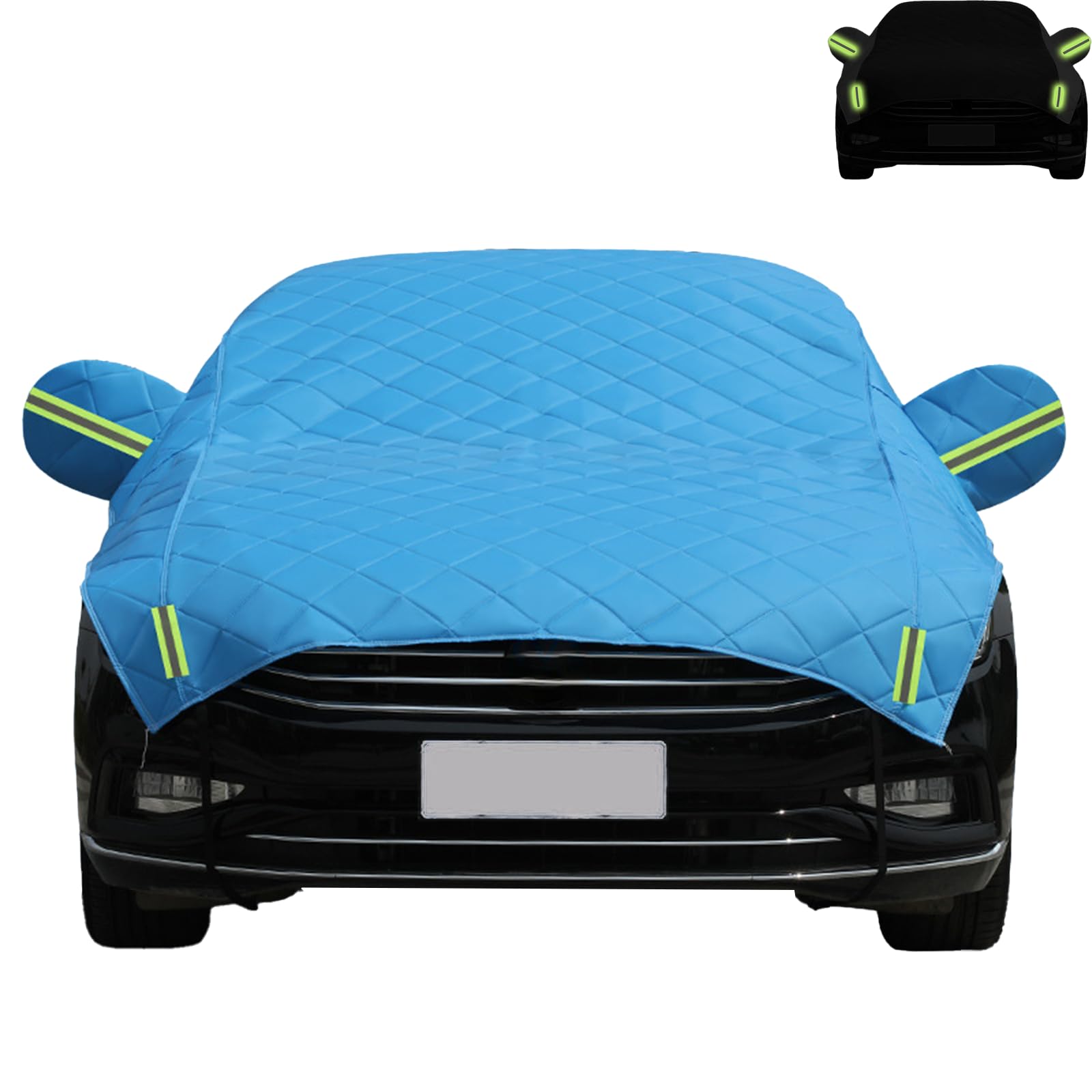Hail Protector Car Cover,5-Layer Padded Anti-Hail Car Cover, Heavy Duty Waterproof SUV/Sedan Protector with Reflective Strips, Universal Fit for All Weather (2025 Upgraded) (Blue)(Sedan) von EPASHA