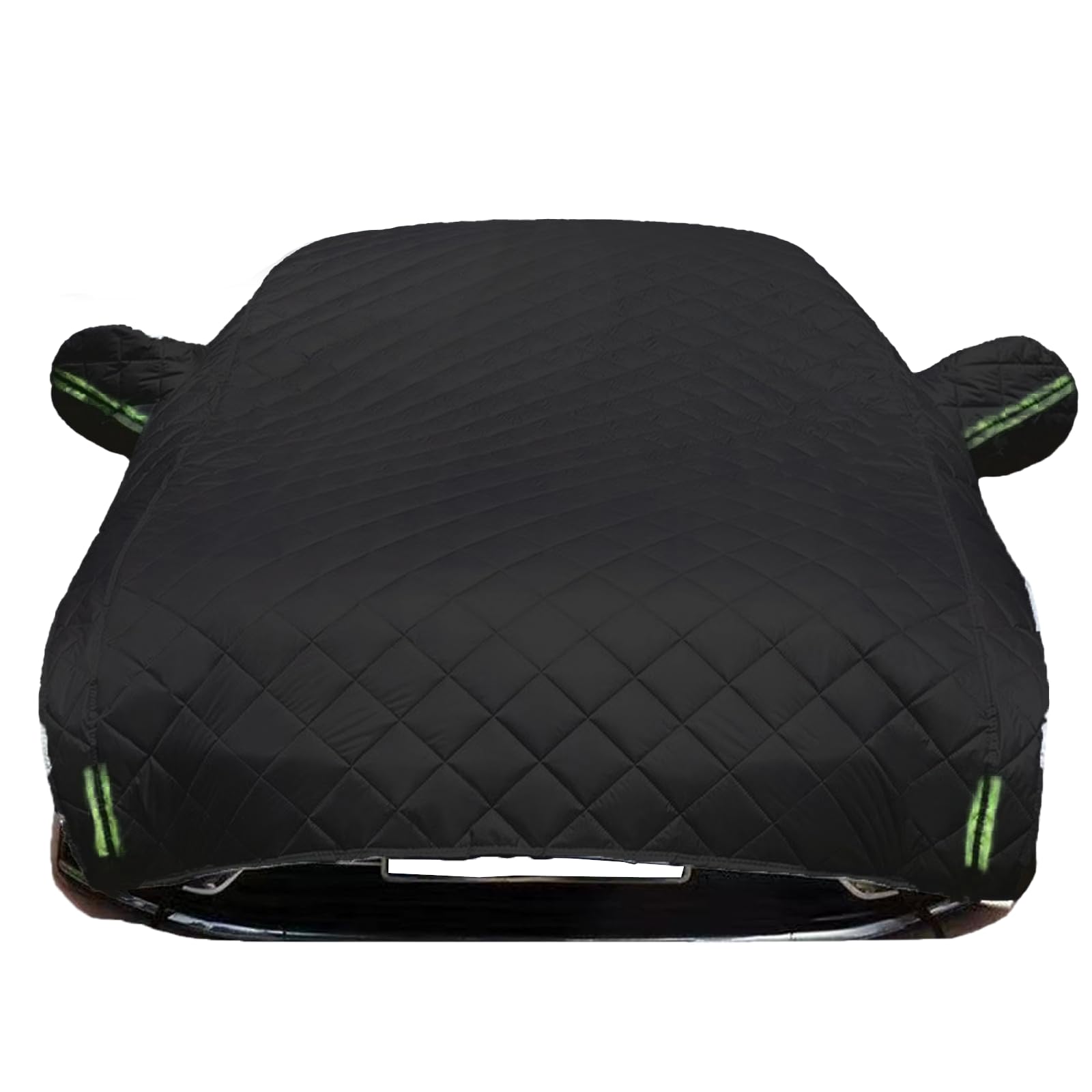 Hail Protector Car Cover - 5-Layer Padded Anti-Hail Shield for SUV/Sedan | Rain Protection & Windproof with Reflective Strips | Universal Fit All-Weather Protection (2025 Upgraded) (Black,Hatchback)(B von EPASHA