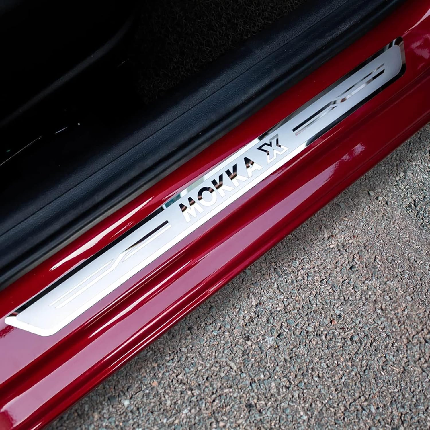 4 Stück Rostfreier Stahl Auto Einstiegsleisten für OP-EL Vauxhall Mokka X 2018-2023, Edelstahl Aufkleber Kantenschutz Styling Tuning Zubehör von EPEDIC