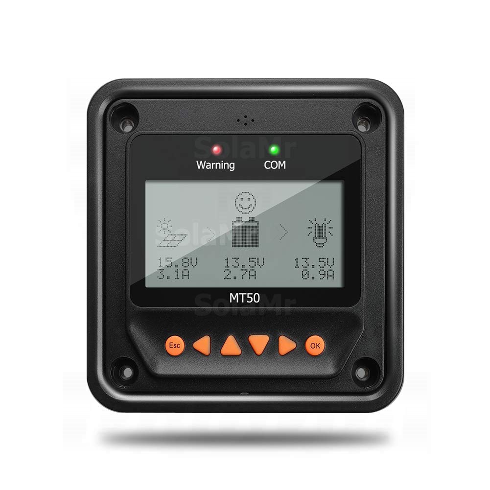 EPEVER® MT50 Remote Meter, LCD-Display Remote Meter für Solarladeregler für Tracer-AN-Serie, Tracer-BN-Serie, LandStar-B-Serie, ViewStar-BN-Serie - MT50 von EPEVER