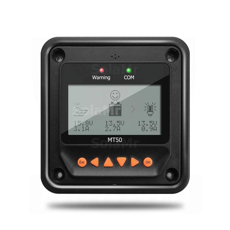EPEVER® MT50 Remote Meter, LCD-Display Remote Meter für Solarladeregler für Tracer-AN-Serie, Tracer-BN-Serie, LandStar-B-Serie, ViewStar-BN-Serie - MT50 von EPEVER