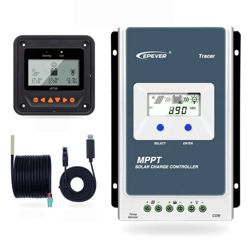 EPEVER MPPT Solar-Laderegler Tracer A Serie, 10A+MT50+RTS+RS485 von EPEVER