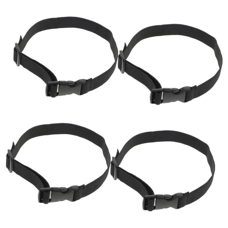 EPIGEIST 4 Stück Schnallenriemen Aus Kunststoff Griffe Einstellbare Gurte Haken Kabel Handtasche, Umhängetasche Abteil Taschengurt Gurte Für Gepäck Schleifen Gürtel Bungee Kette Gummi Black von EPIGEIST
