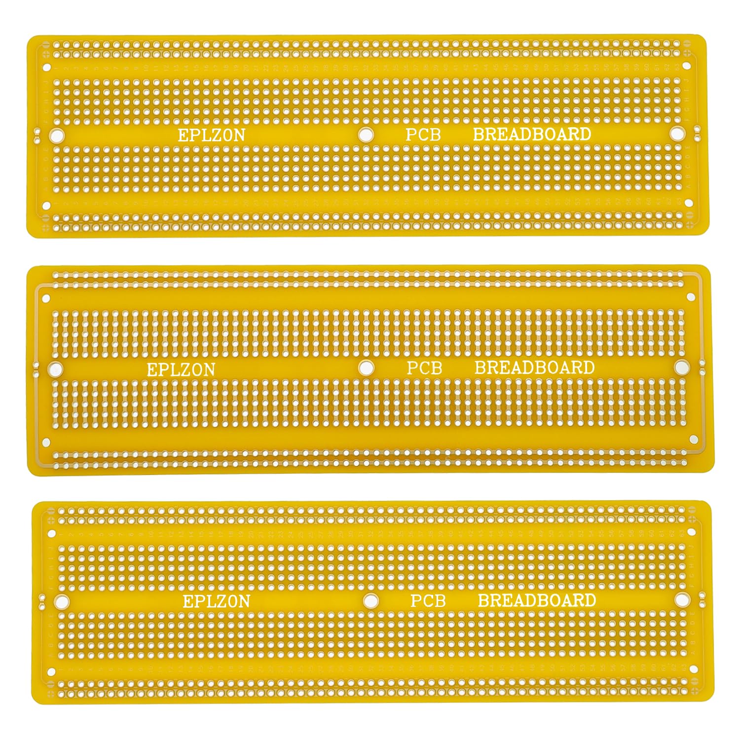 EPLZON 3Stück 6.8"x2.05" Breadboard Lötbar Prototyp PCB Board Kit für Elektronik Projekte Kompatibel für DIY Lötkreise Projekte Prototyp Board,gelb EPLZON 3Stück 6.8"x2.05" Breadboard Lötbar Prototyp PCB Board Kit für Elektronik Projekte Kompatibel für DIY Lötkreise Projekte Prototyp Board,gelb von EPLZON