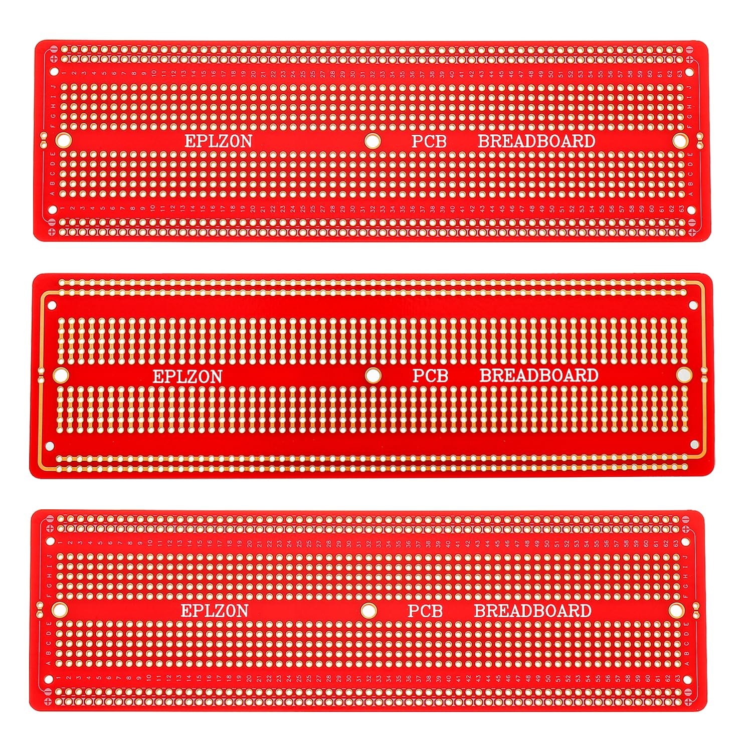 EPLZON 3Stück 6.8"x2.05" Breadboard Lötbar Prototyp PCB Board Kit für Elektronik Projekte Kompatibel für DIY Lötkreise Projekte Prototyp Board,rot EPLZON 3Stück 6.8"x2.05" Breadboard Lötbar Prototyp PCB Board Kit für Elektronik Projekte Kompatibel für DIY Lötkreise Projekte Prototyp Board,rot von EPLZON