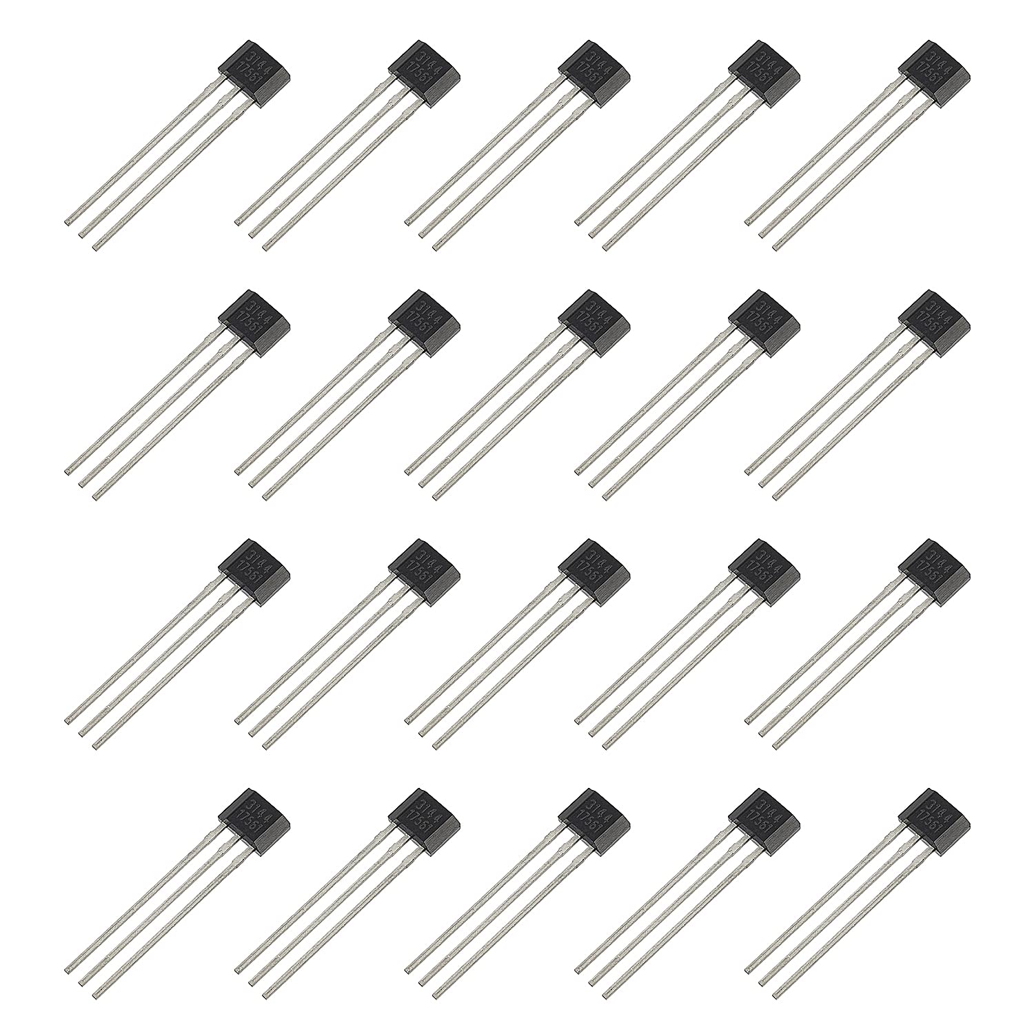 EPLZON A3144 Linearer Hall-Effekt-Sensor 3-poliger Magnetdetektor für Arduino (Packung mit 20 Stück) von EPLZON