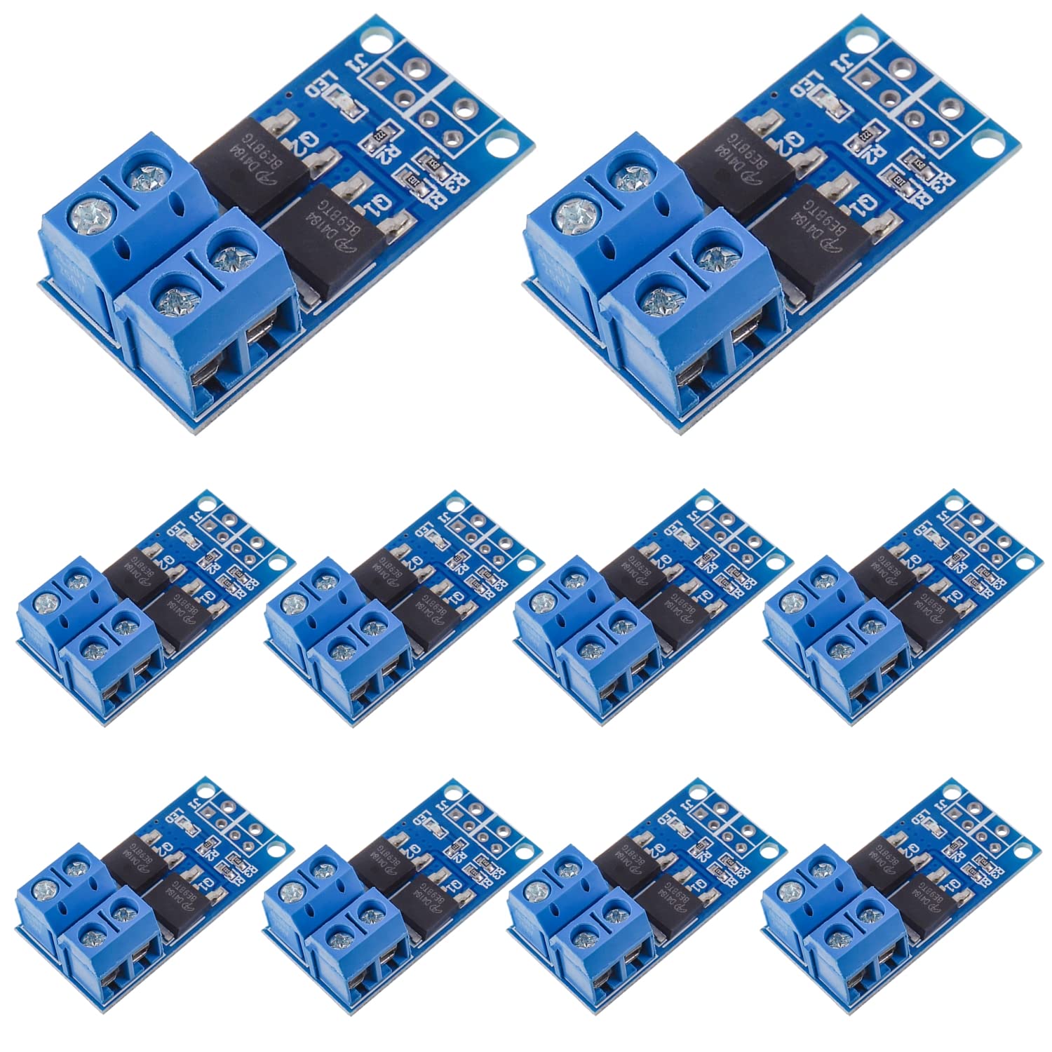 EPLZON Dual MOSFET Switch Drive Module DC 5V-36V 15A (max. 30A) 400W FET Trigger Switch Drive Module Board 0-20KHz PWM Regler Panel Treibermodul für Arduino (Packung mit 10 Stück) von EPLZON