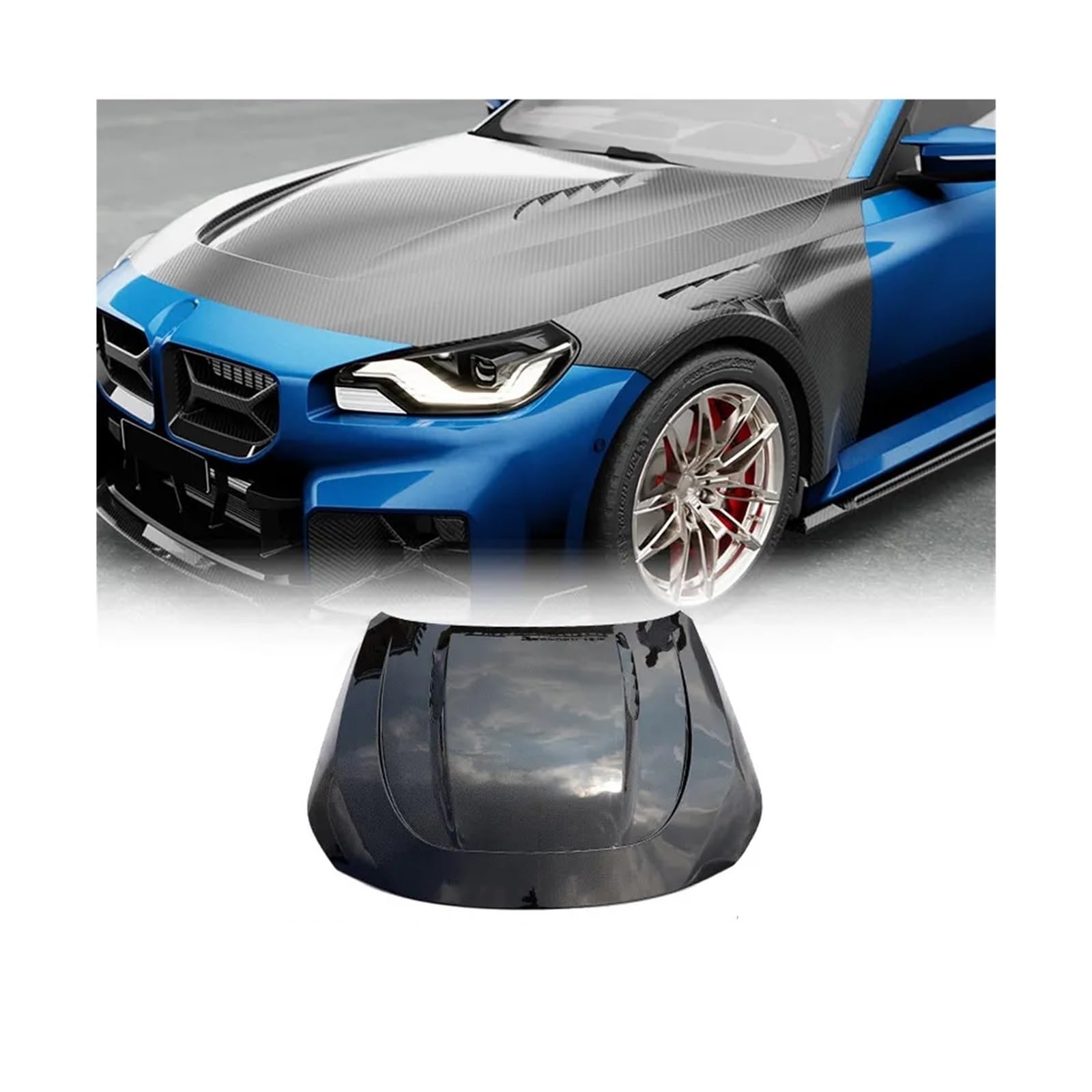 Auto-Frontmotorhaube Prepreg Dry Carbon kompatibel for BMW G87 M2 Coupe 2-Türer 2022 2023 Auto Racing Fronthaube Motorabdeckung Body Kit Auto-Frontmotorhaube Prepreg Dry Carbon kompatibel for BMW G87 M2 Coupe 2-Türer 2022 2023 Auto Racing Fronthaube Motorabdeckung Body Kit von EPNYWJTE